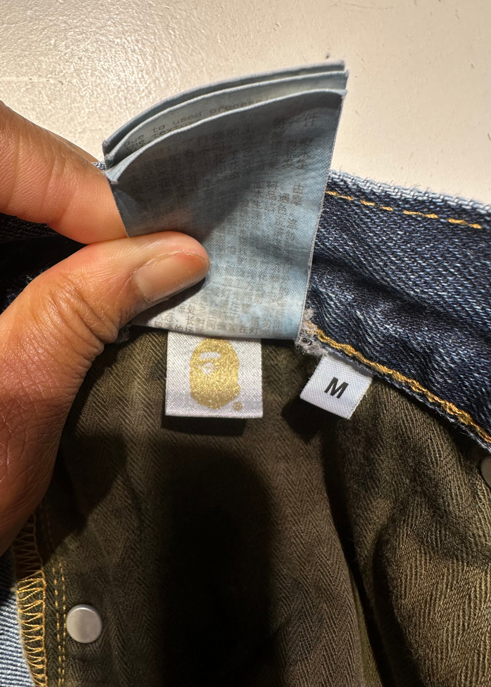 Bape Mid Wash Straight Leg Jeans Masc 31