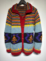 Handmade Multicolor Knit Cardigan Masc L/XL