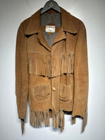 Oly's Vintage Brown Suede Fringe Jacket L AS IS