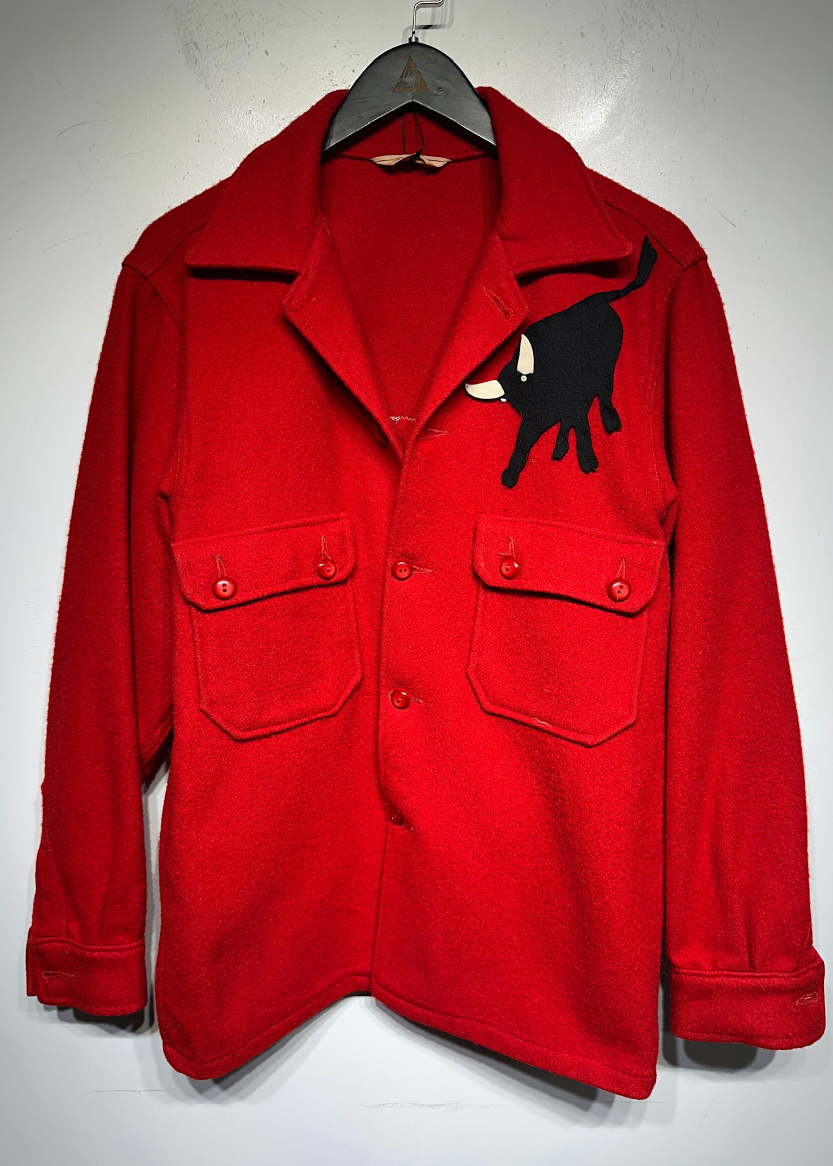 Vintage Boy Scouts Red Wool Overshirt Masc L