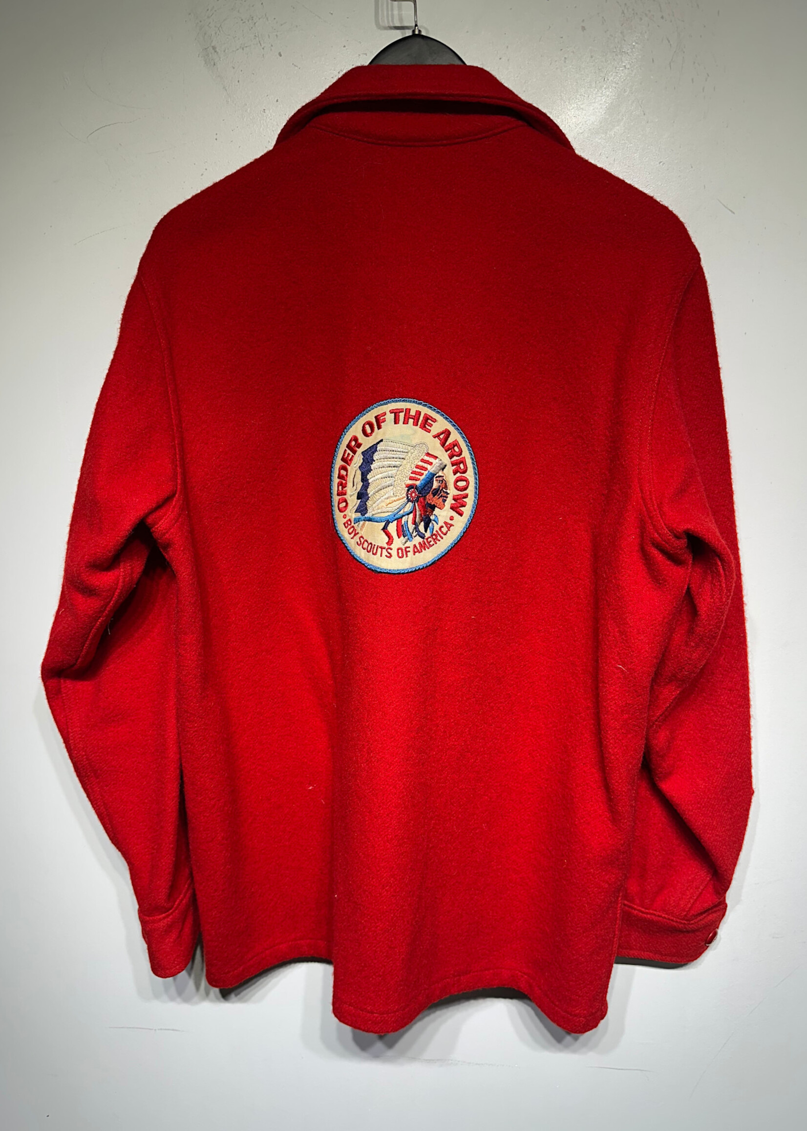 Vintage Boy Scouts Red Wool Overshirt Masc L