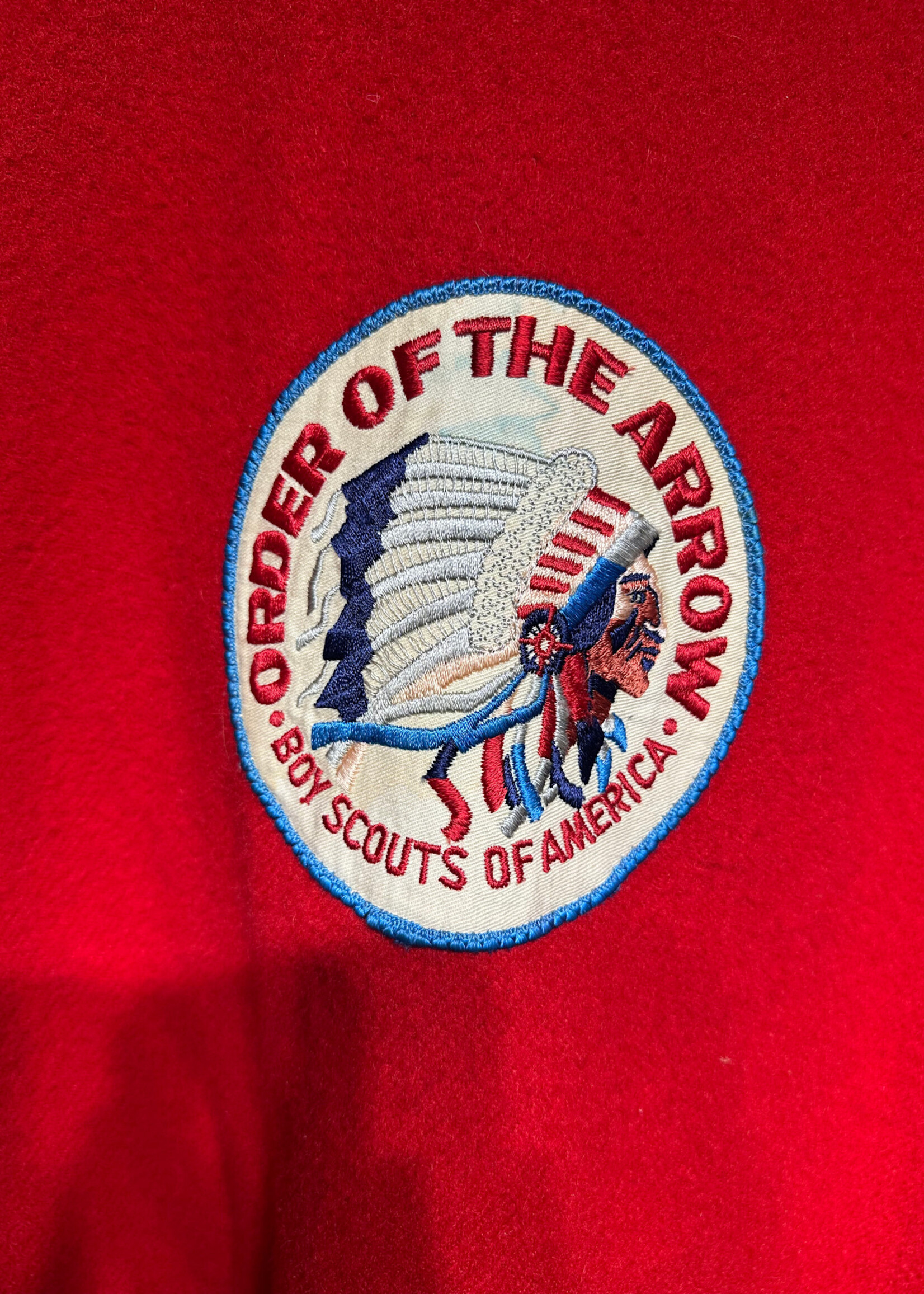 Vintage Boy Scouts Red Wool Overshirt Masc L