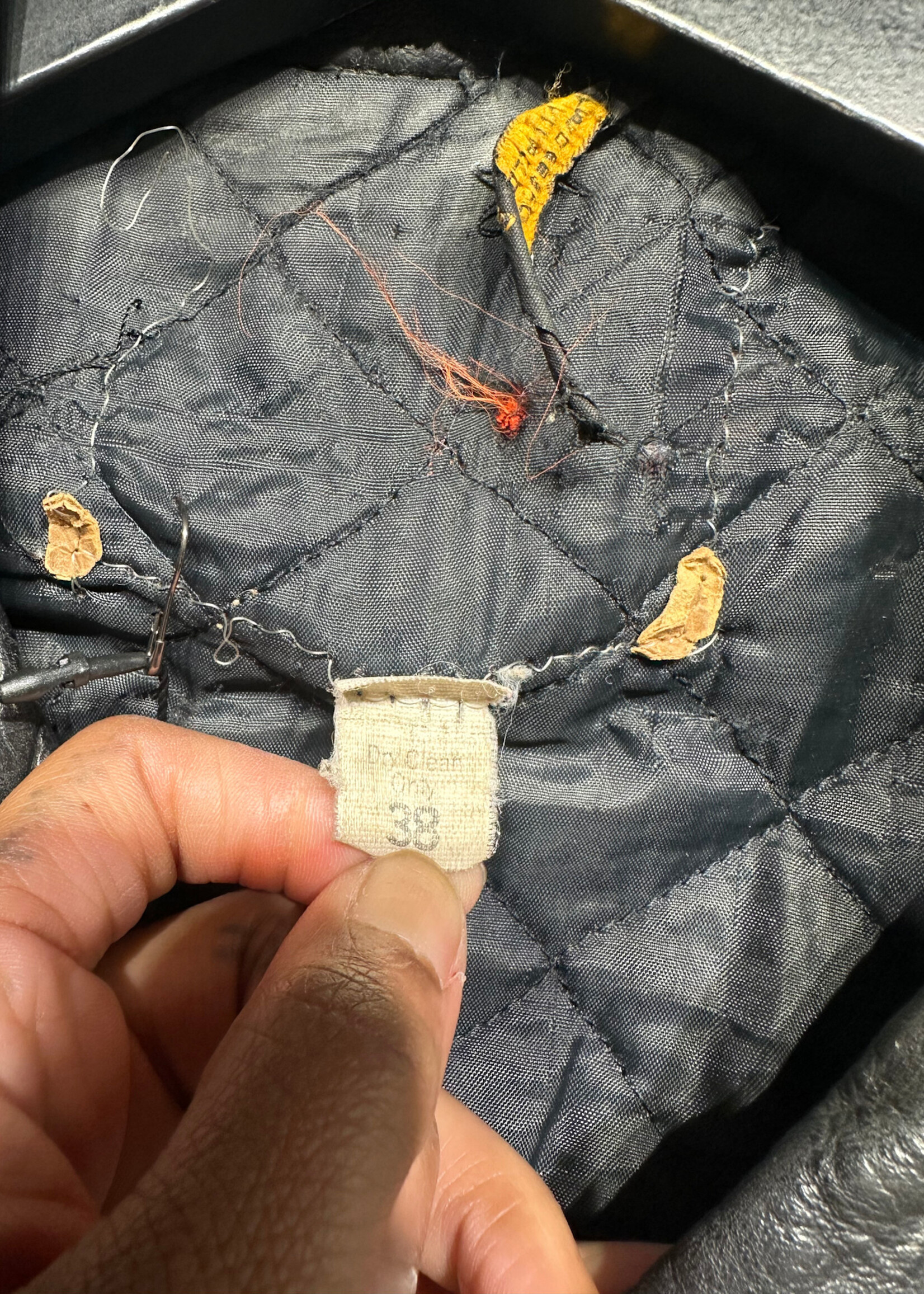 Vintage Crop Leather Biker Jacket Masc S AS IS