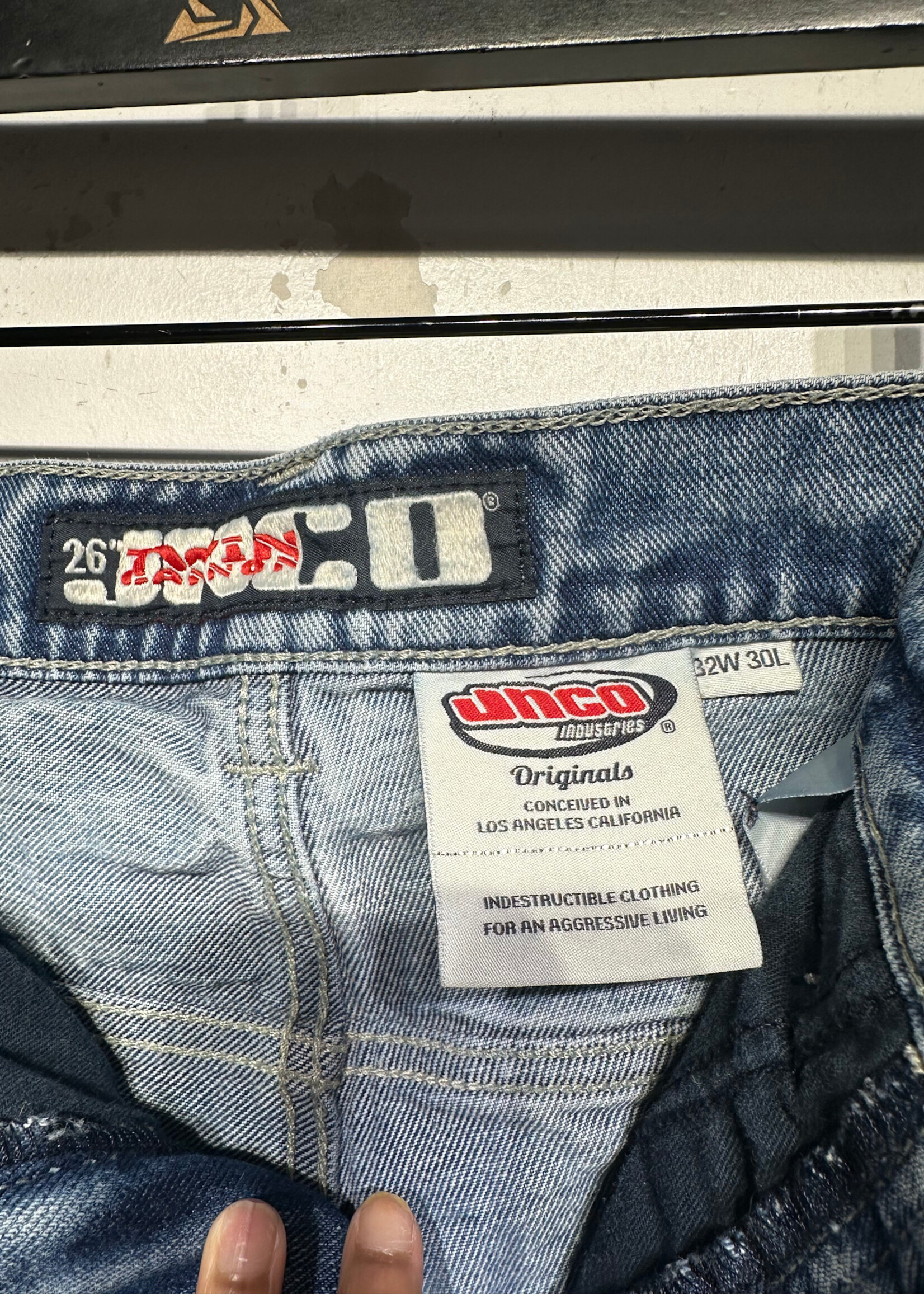JNCO Twin Canon Mid Wash Jeans Unisex 32