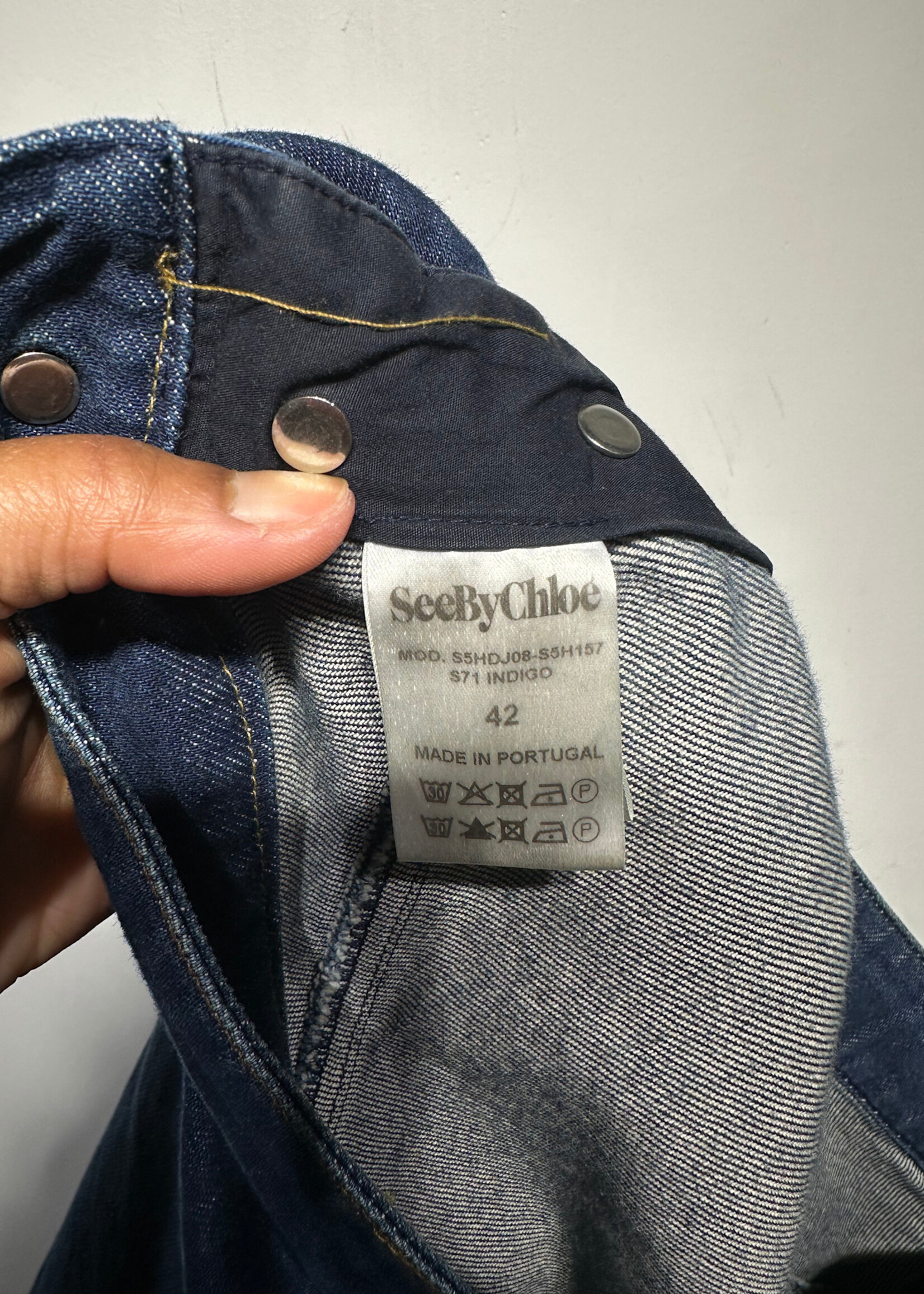See By Chloe Denim Flowy Skirt 31