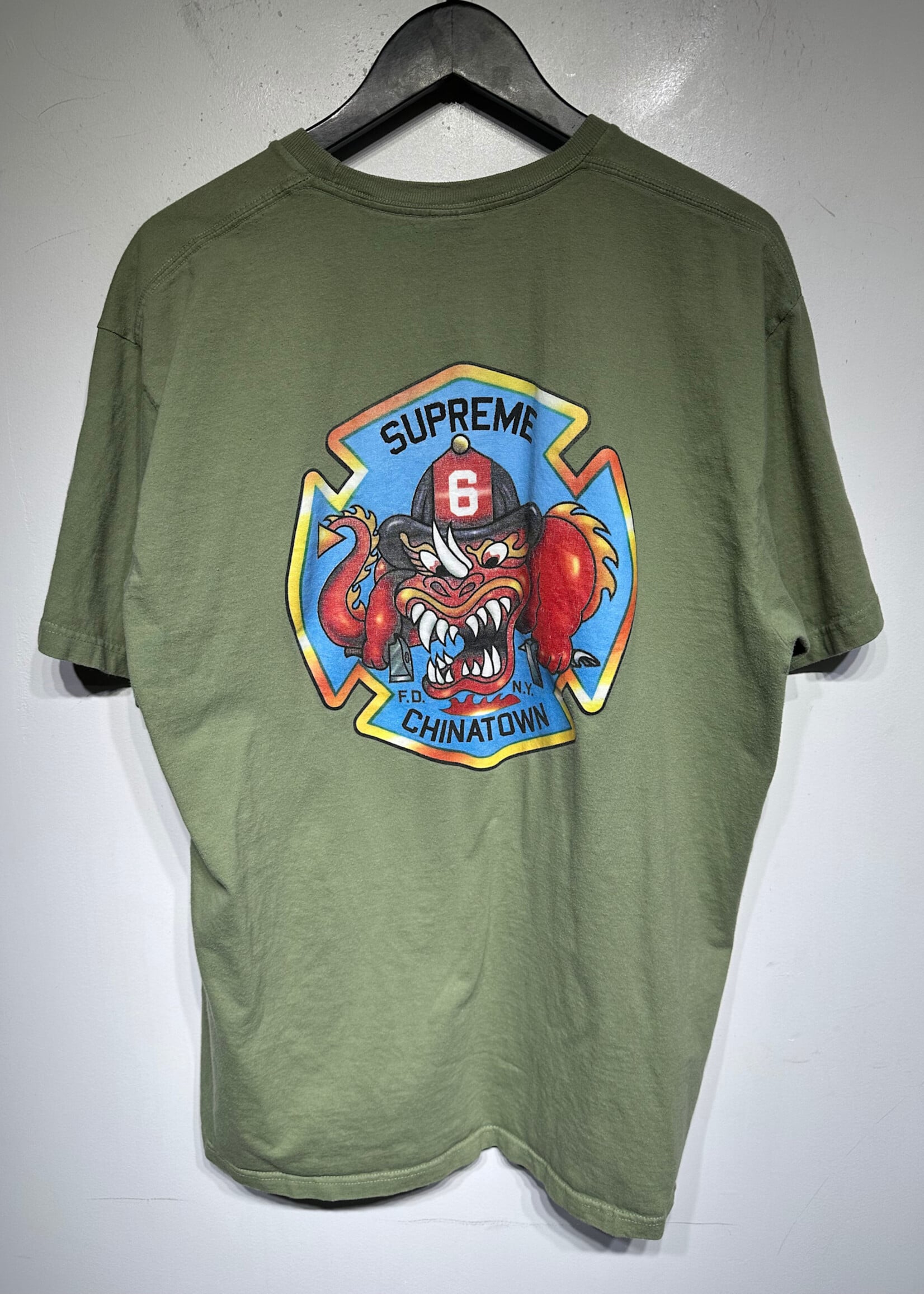 Supreme Chinatown Green Tee XL