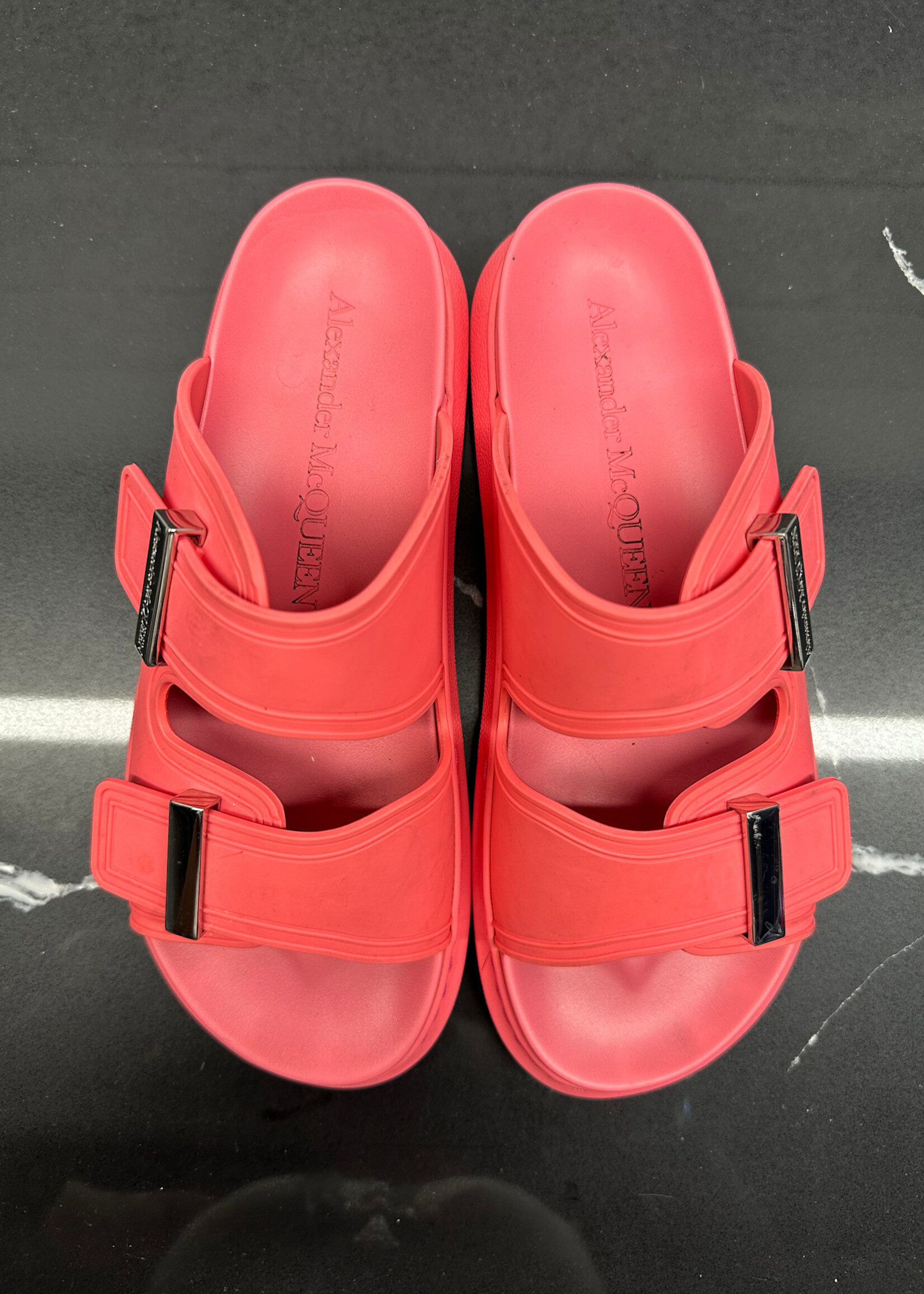 McQueen Pink Hybrid Slides 39/8.5