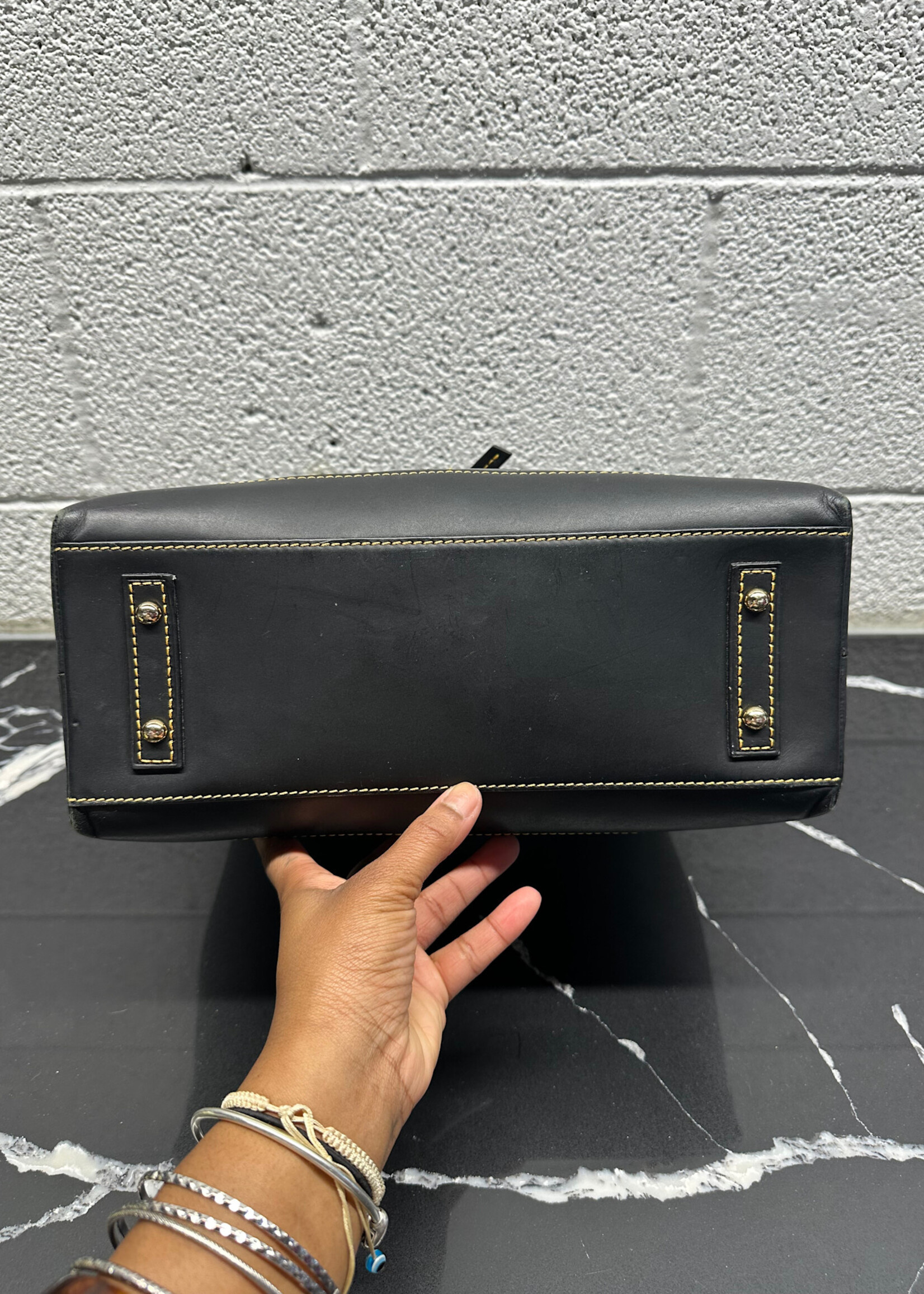 Dooney & Bourke Black Croc Shoulder Bag