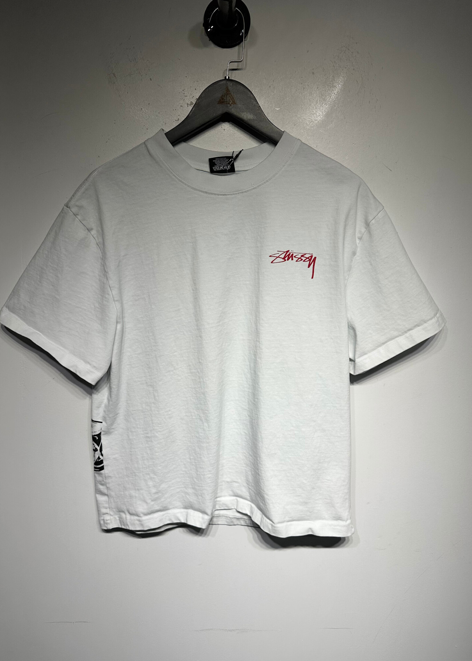 Stussy Large Car Print White Tee S As Is