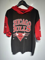 Chicago Bulls Vintage Black/Red SS Hoodie Tee XL