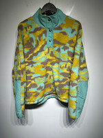 North Face Blue Yellow Sherpa Jacket Fem XL
