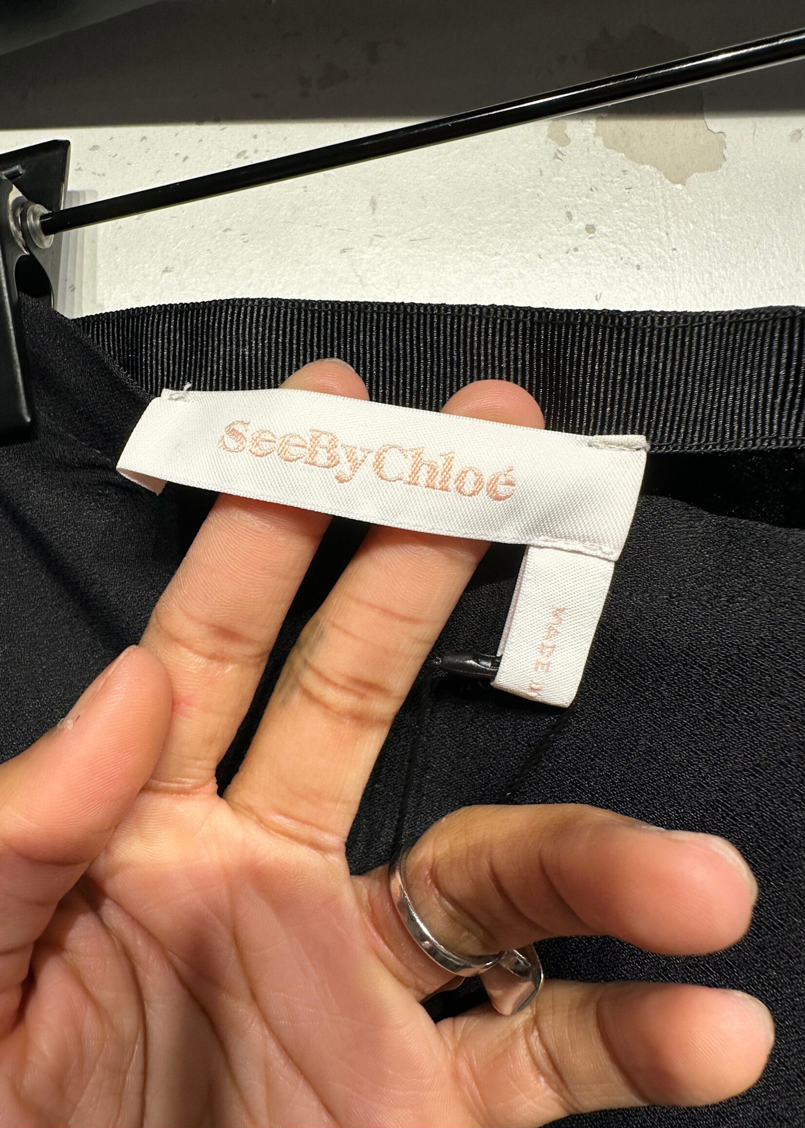 See by Chloe Black Slit Skirt 27