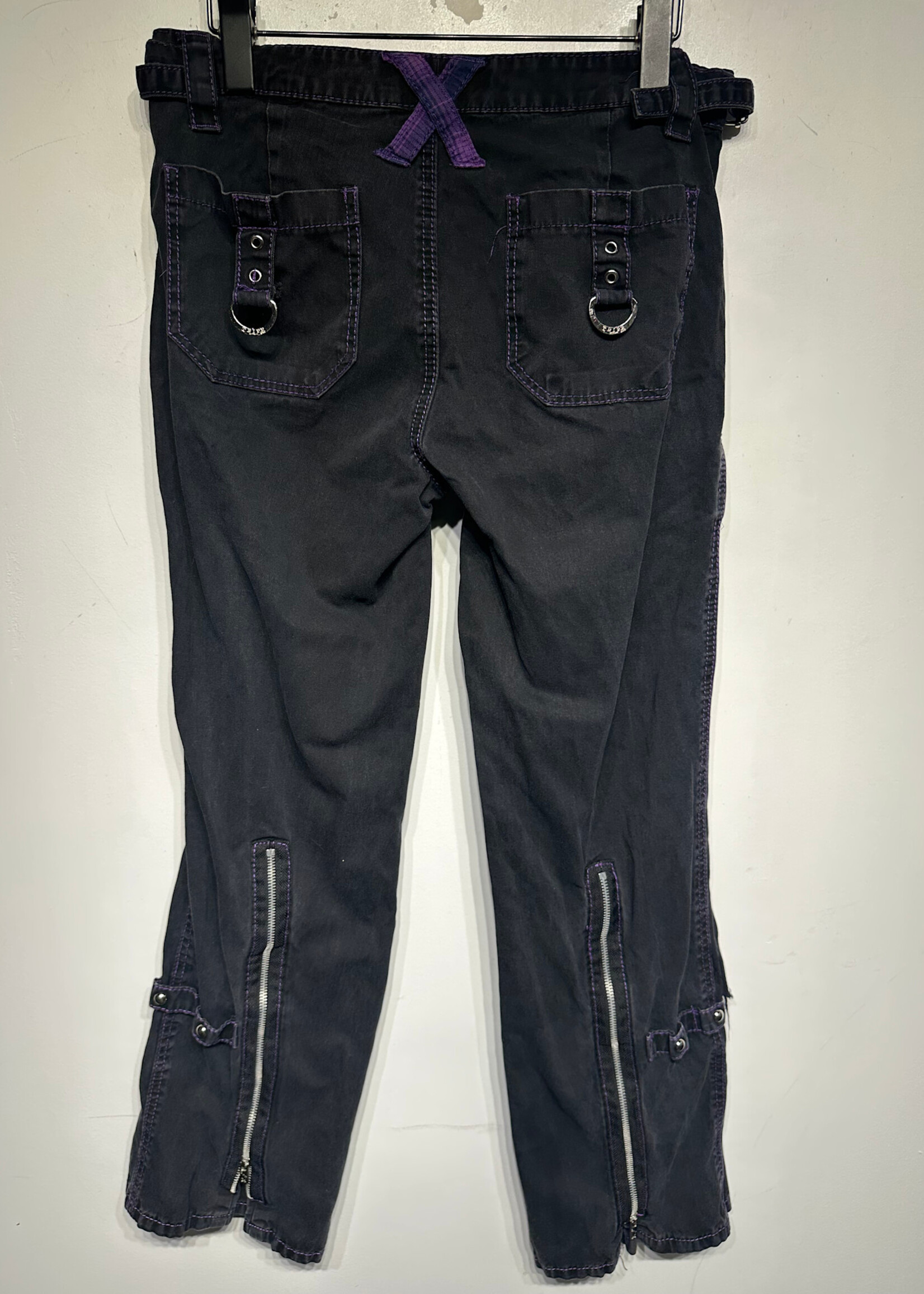 Tripp Black/Purple Bondage Style Pants Fem 29"