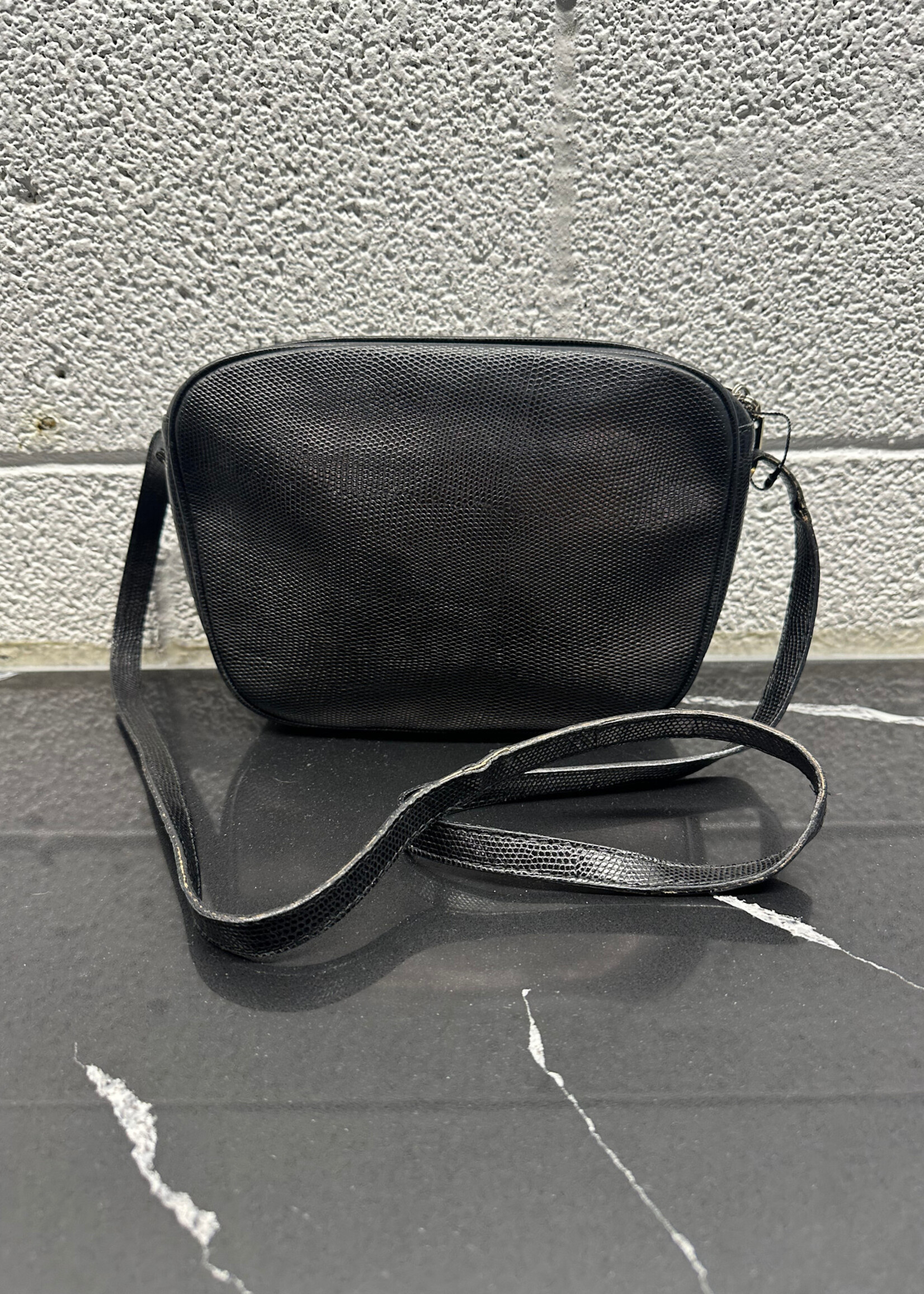 Ferragamo Vintage Black Leather Crossbody As Is
