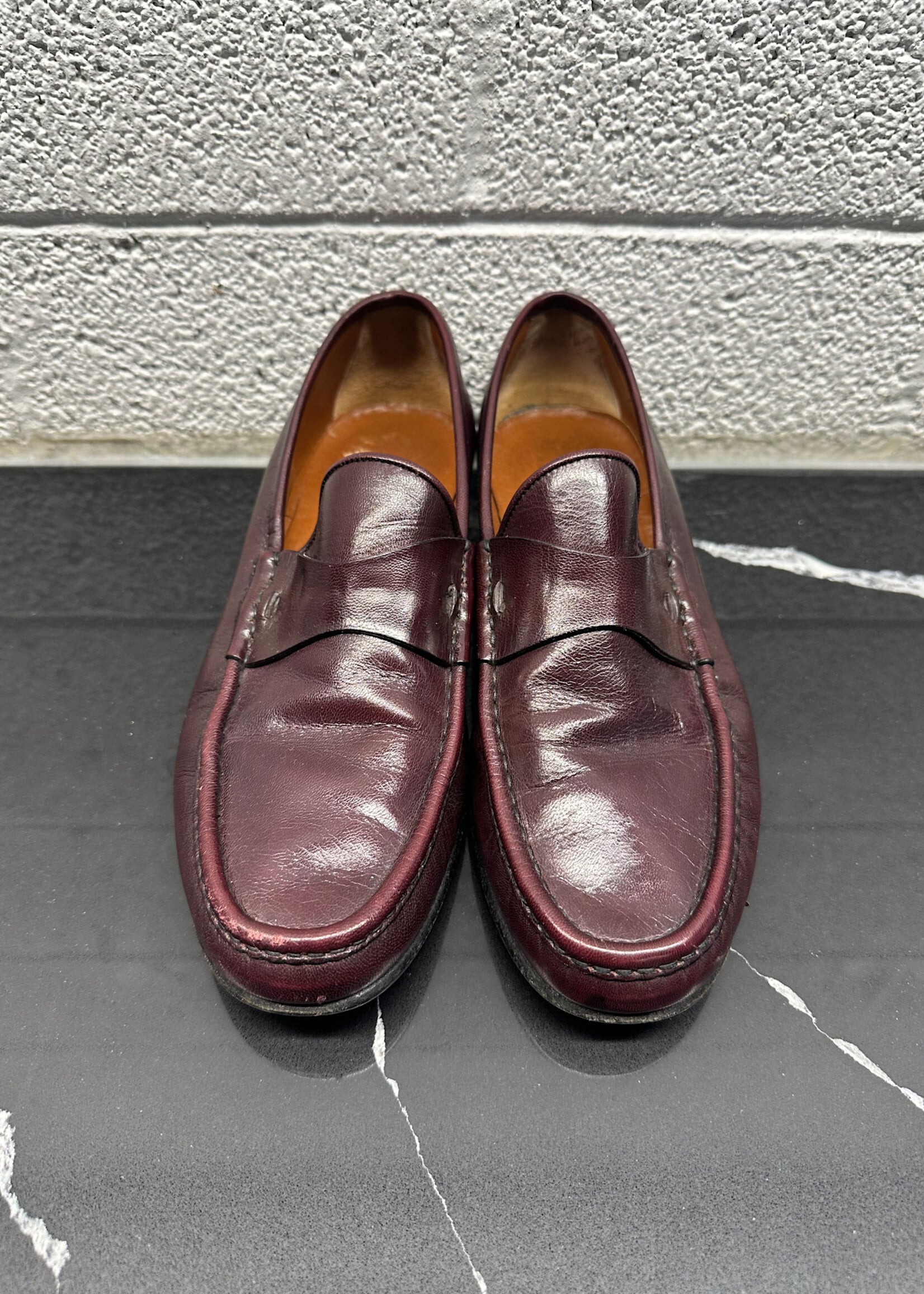 Gucci Vintage Maroon Leather Loafers 42/9