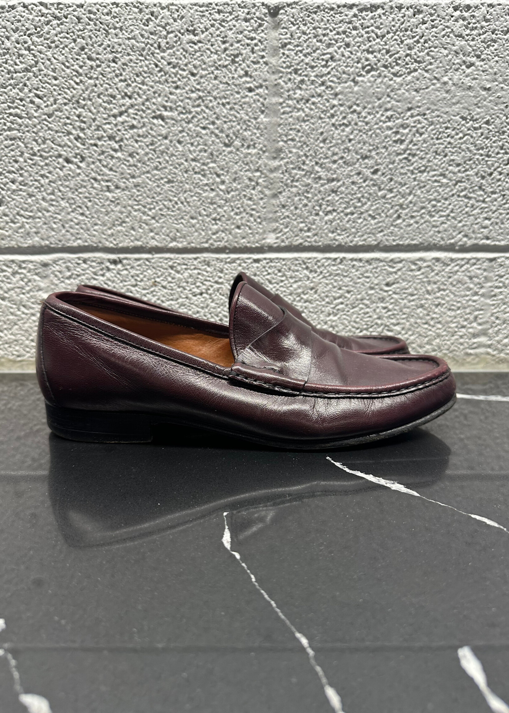 Gucci Vintage Maroon Leather Loafers 42/9