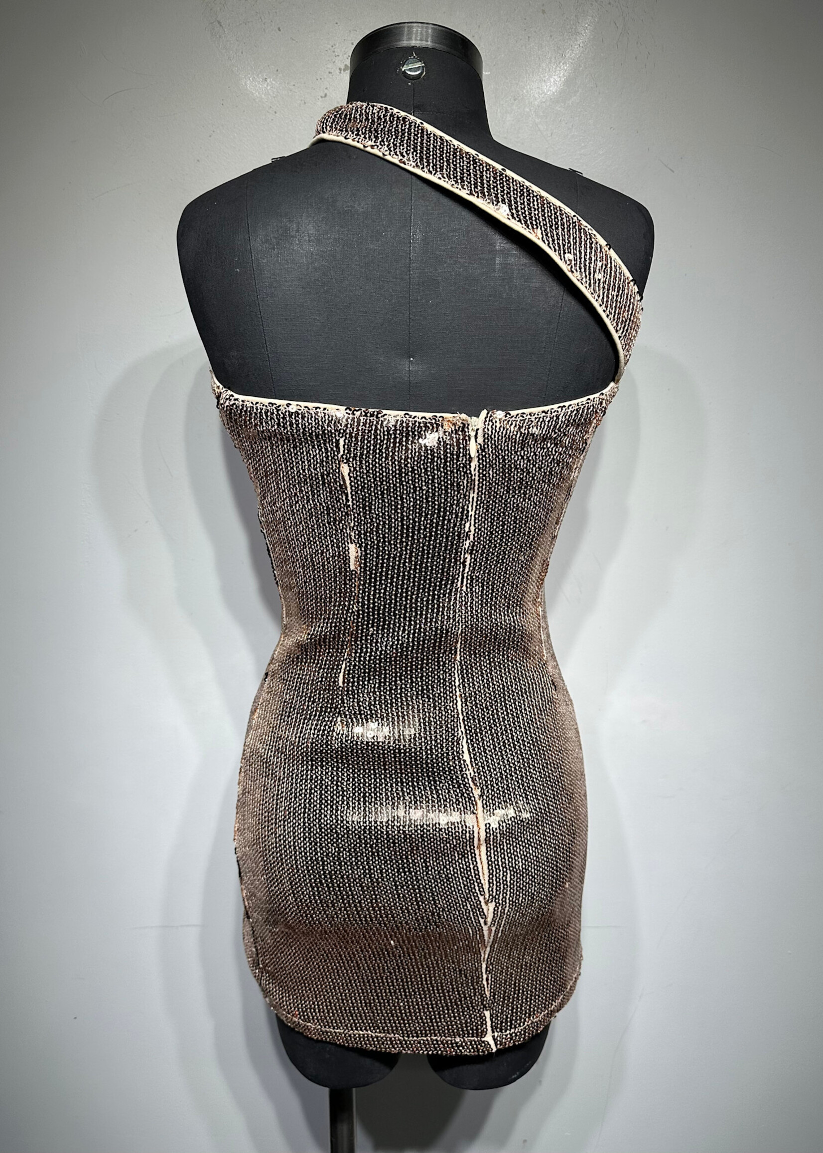 SUPERDOWN GOLD SEQUIN DRESS