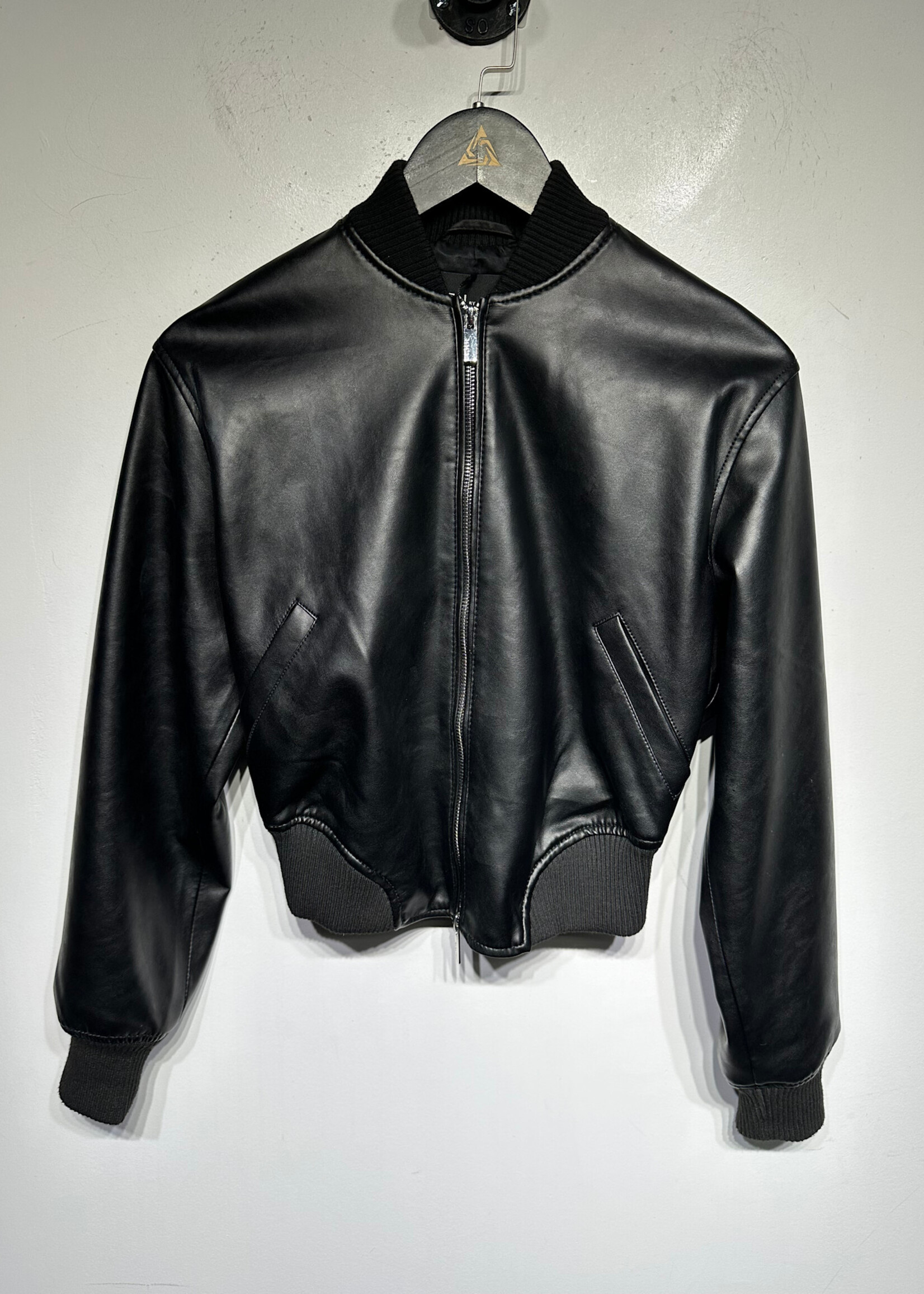 TEN BY BABATON FAUX LEATHER JACKET XXS
