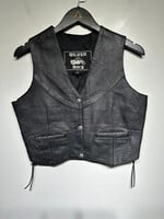 SILVER BIKE LEATHER VEST L FEM