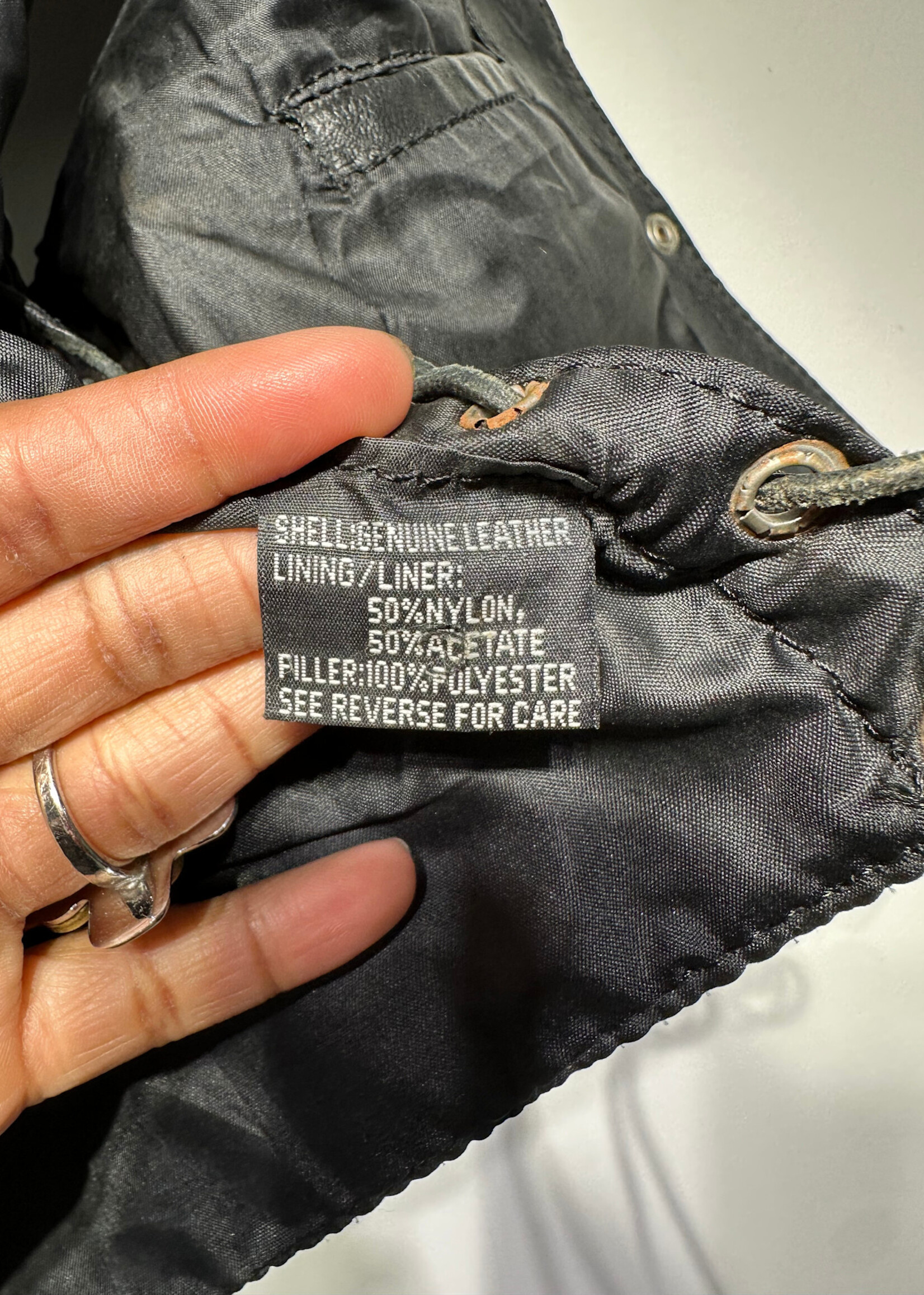 SILVER BIKE LEATHER VEST L FEM