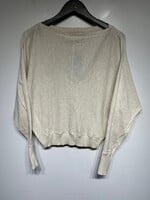 All Saints Cream Wide Neck LS XS