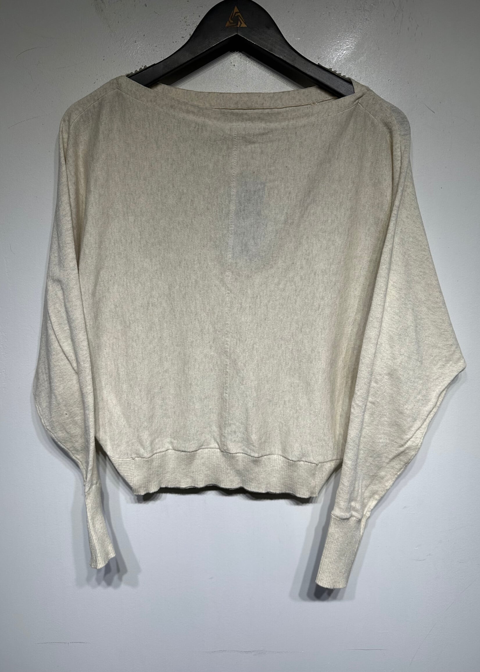 All Saints Cream Wide Neck LS XS