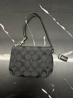 Coach Black Monogram Wristlet OS