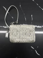 Coach White Y2K Monogram Wristlet OS