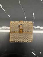 Coach Beige Y2K Monogram Wallet Holder OS