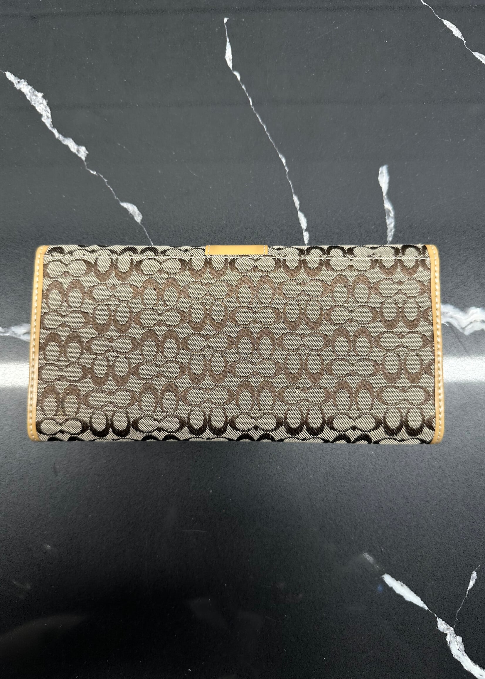 Coach Y2K Brown Monogram Wallet OS