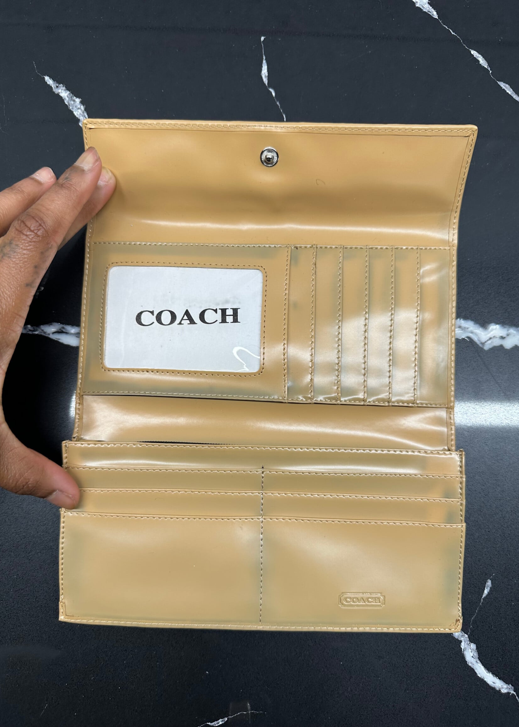 Coach Y2K Brown Monogram Wallet OS