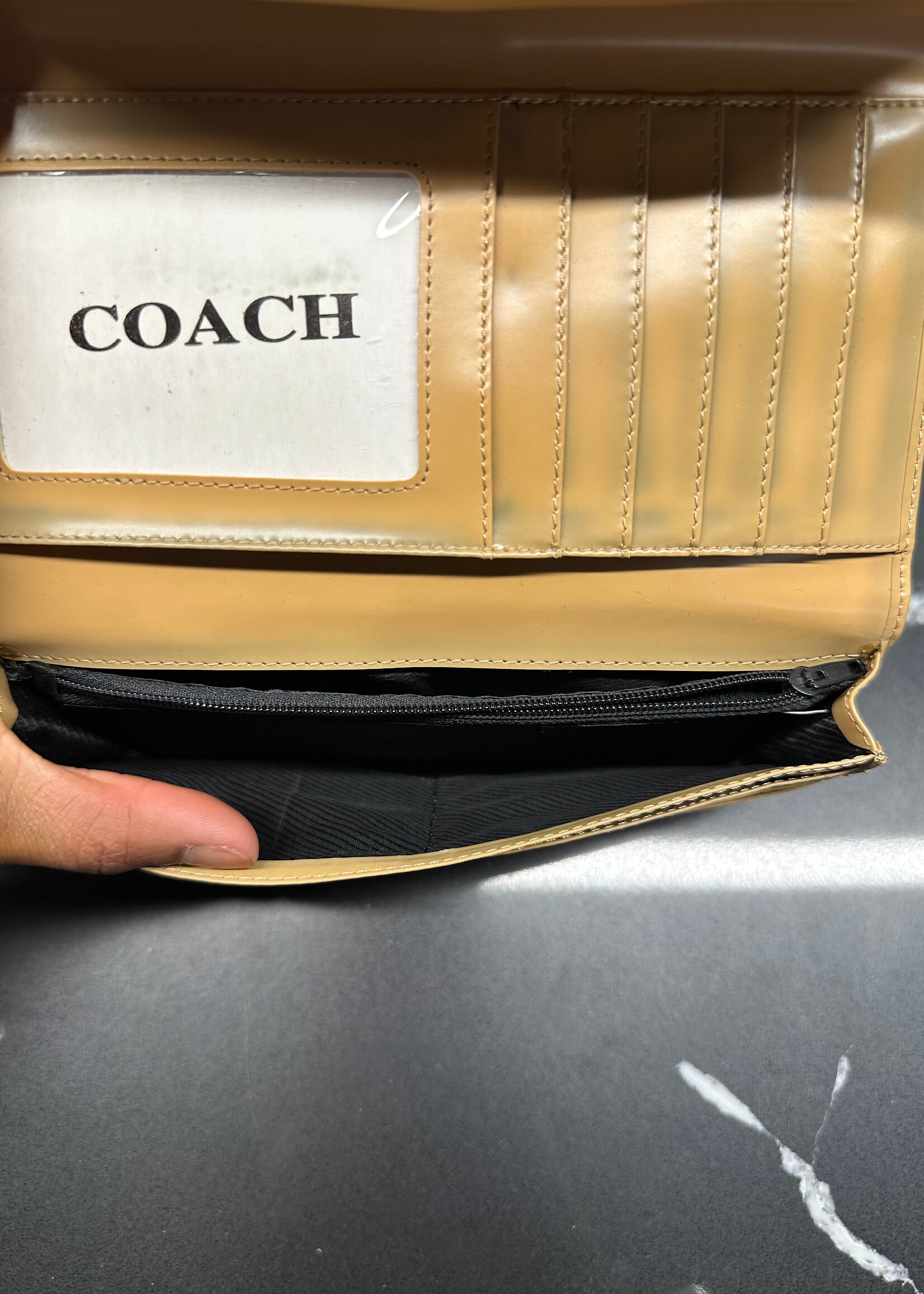 Coach Y2K Brown Monogram Wallet OS
