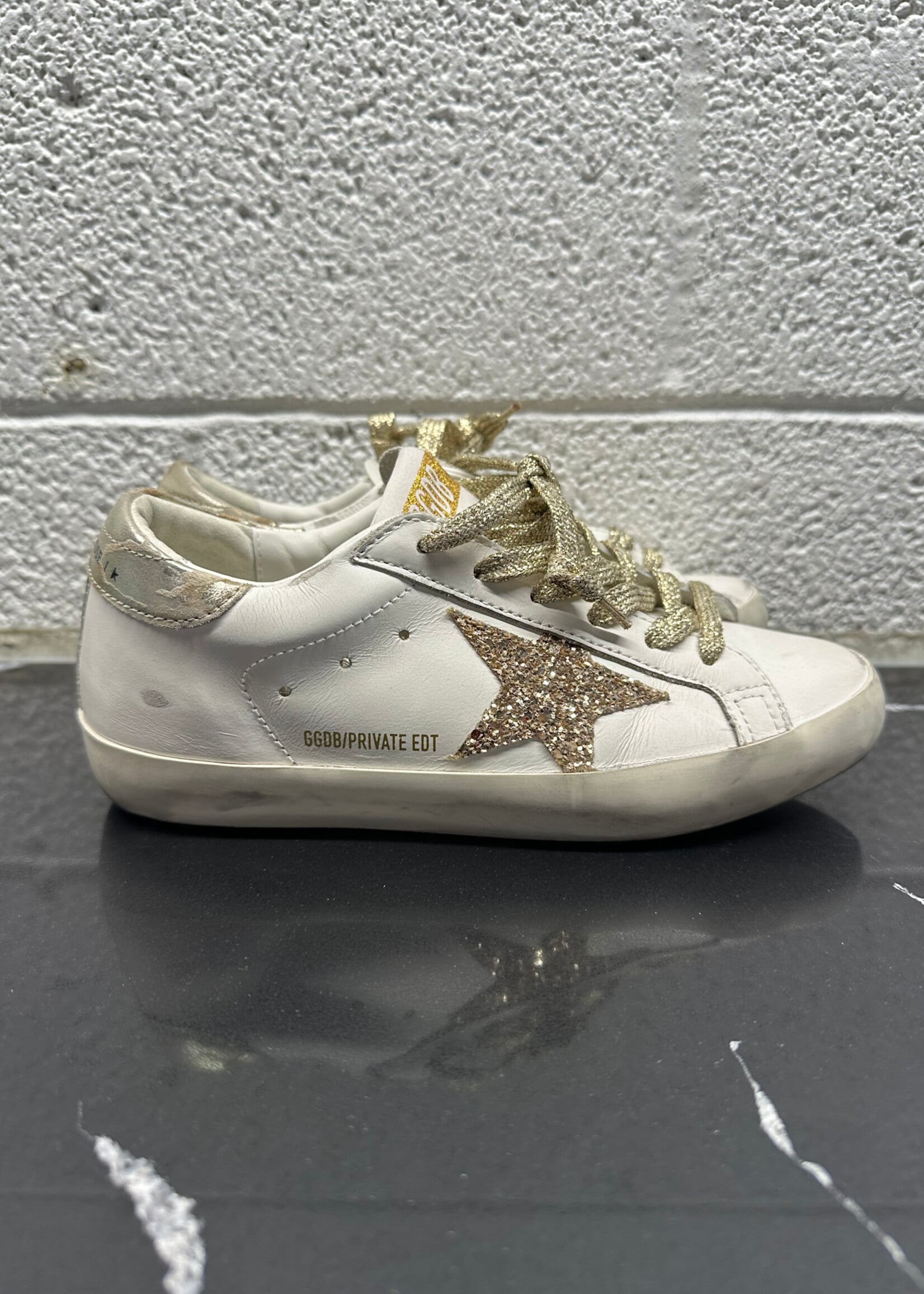 Golden Goose Gold White Low Top Sneaker 35/5