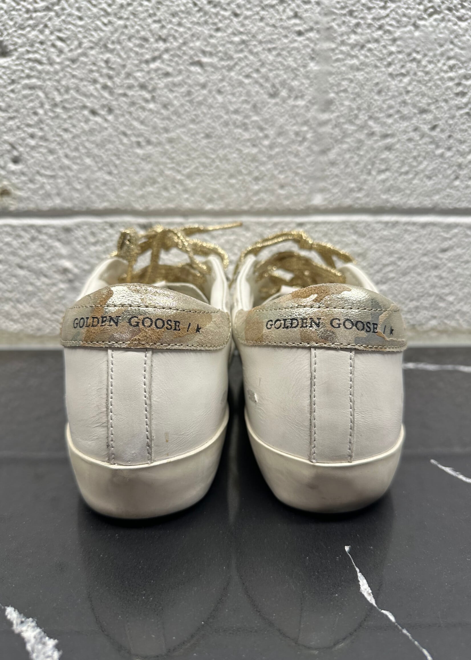 Golden Goose Gold White Low Top Sneaker 35/5