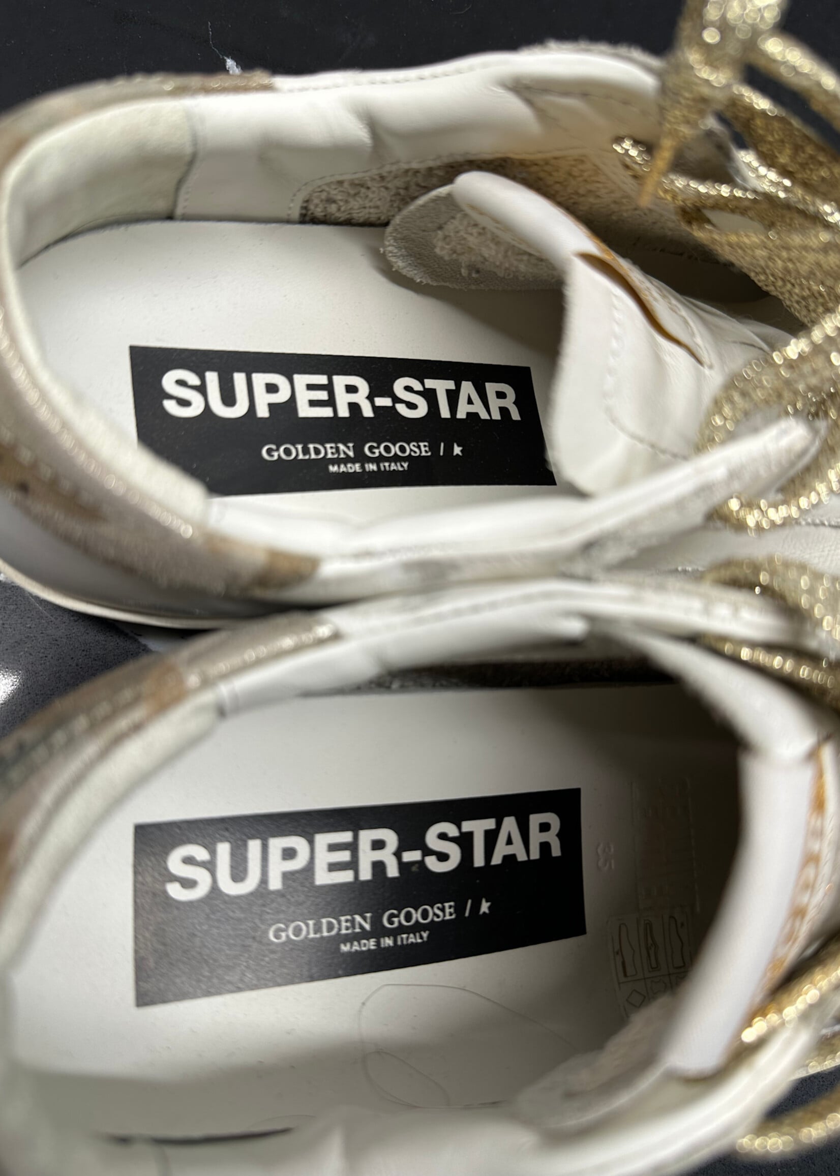 Golden Goose Gold White Low Top Sneaker 35/5