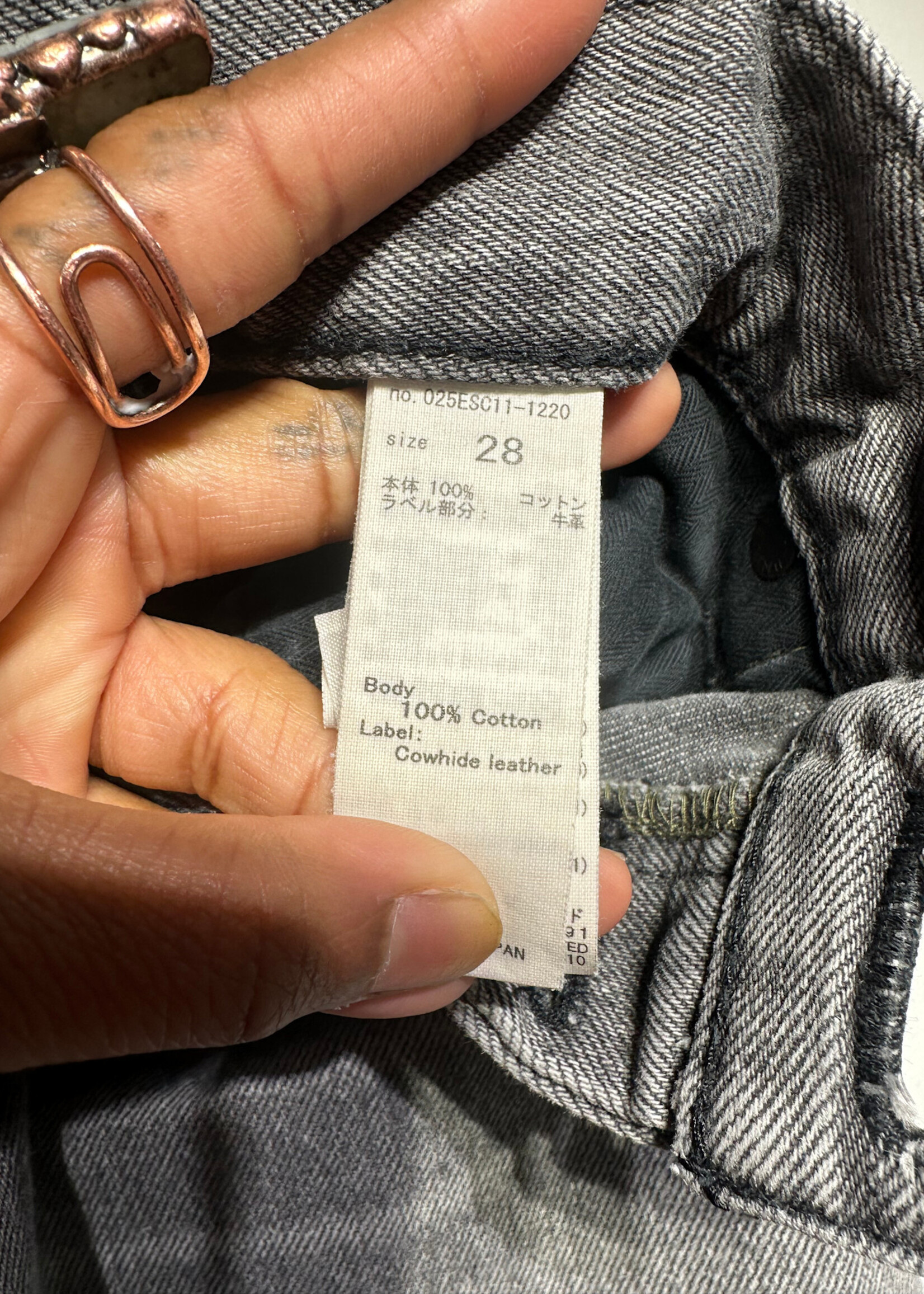 Moussy Vintage Washed Grey Jeans Unisex 28