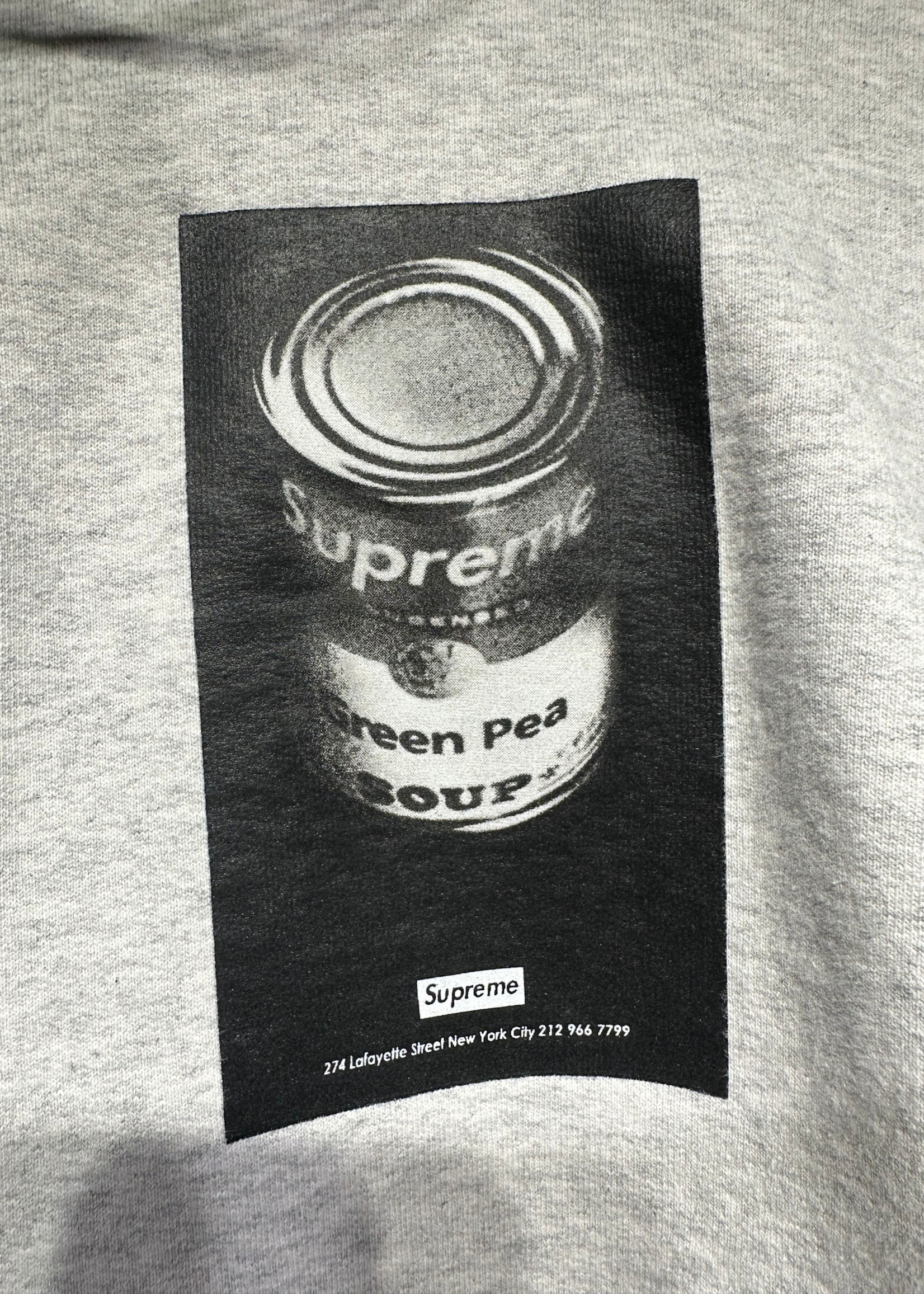 Supreme X Campbells Soup Grey Hoodie S AS IS