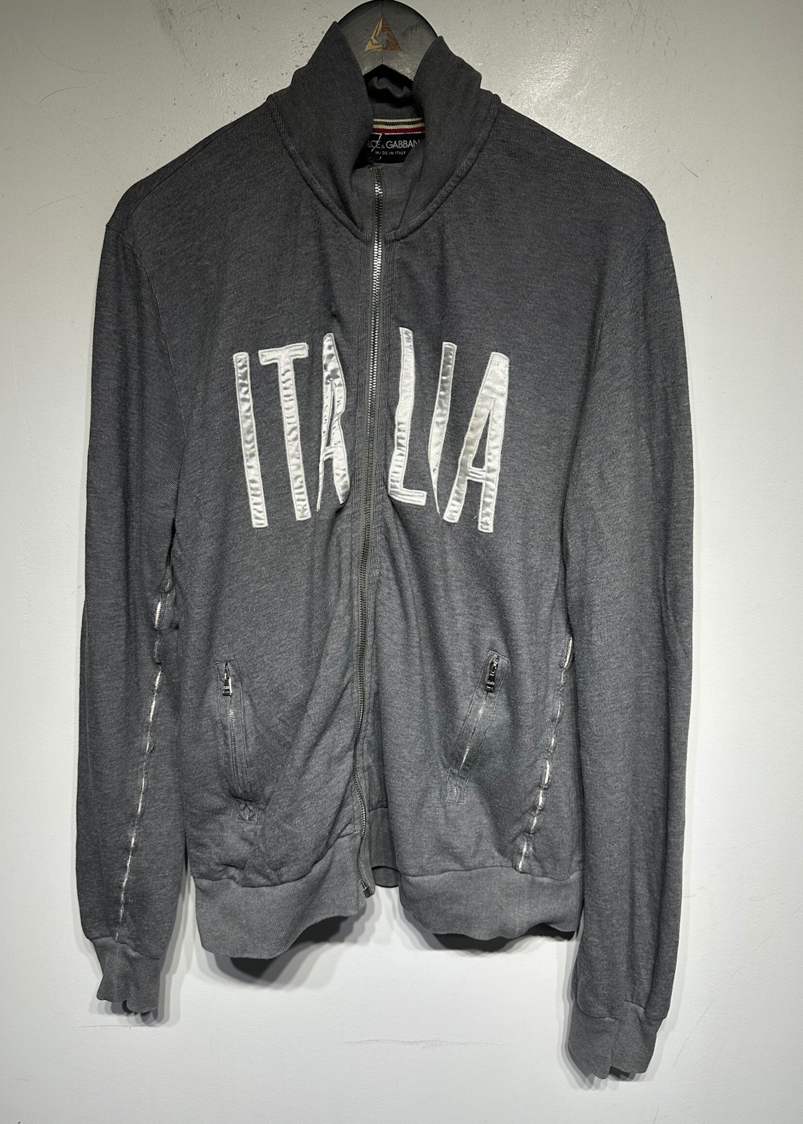 D&G Gray Italia Zip Up Jacket Masc M