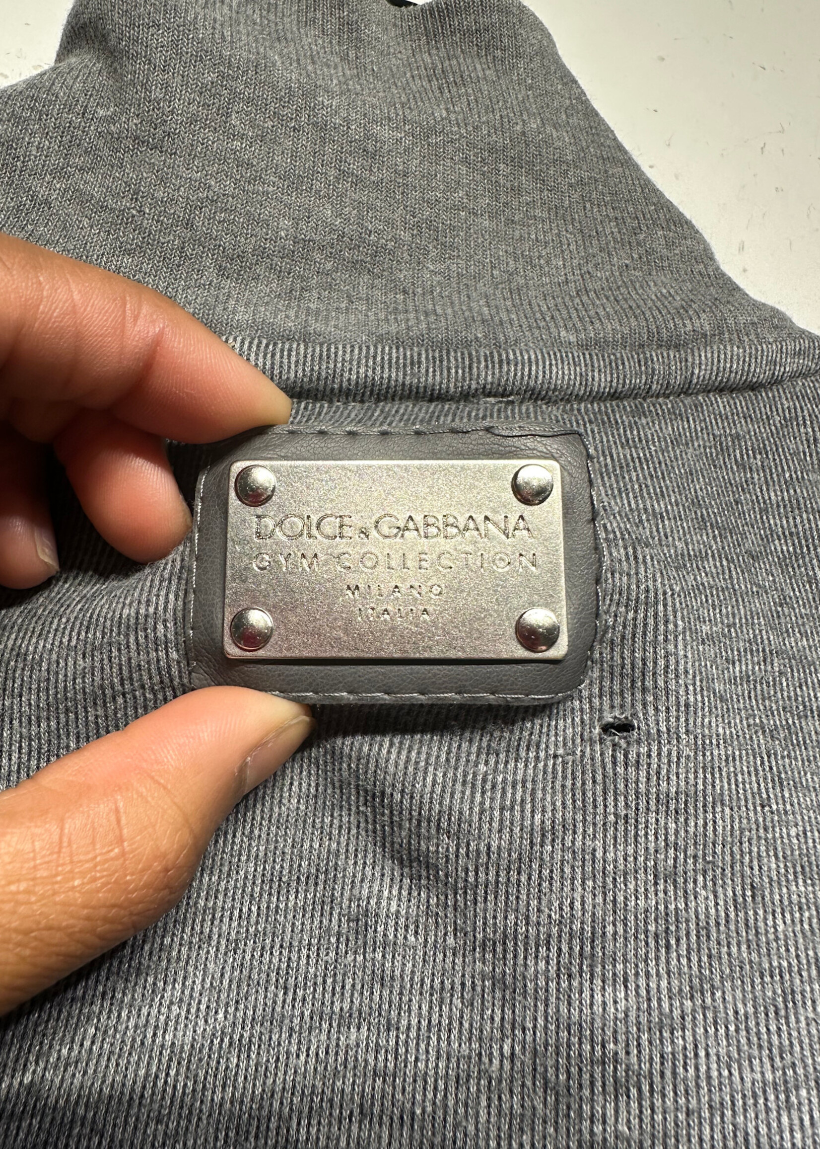D&G Gray Italia Zip Up Jacket Masc M