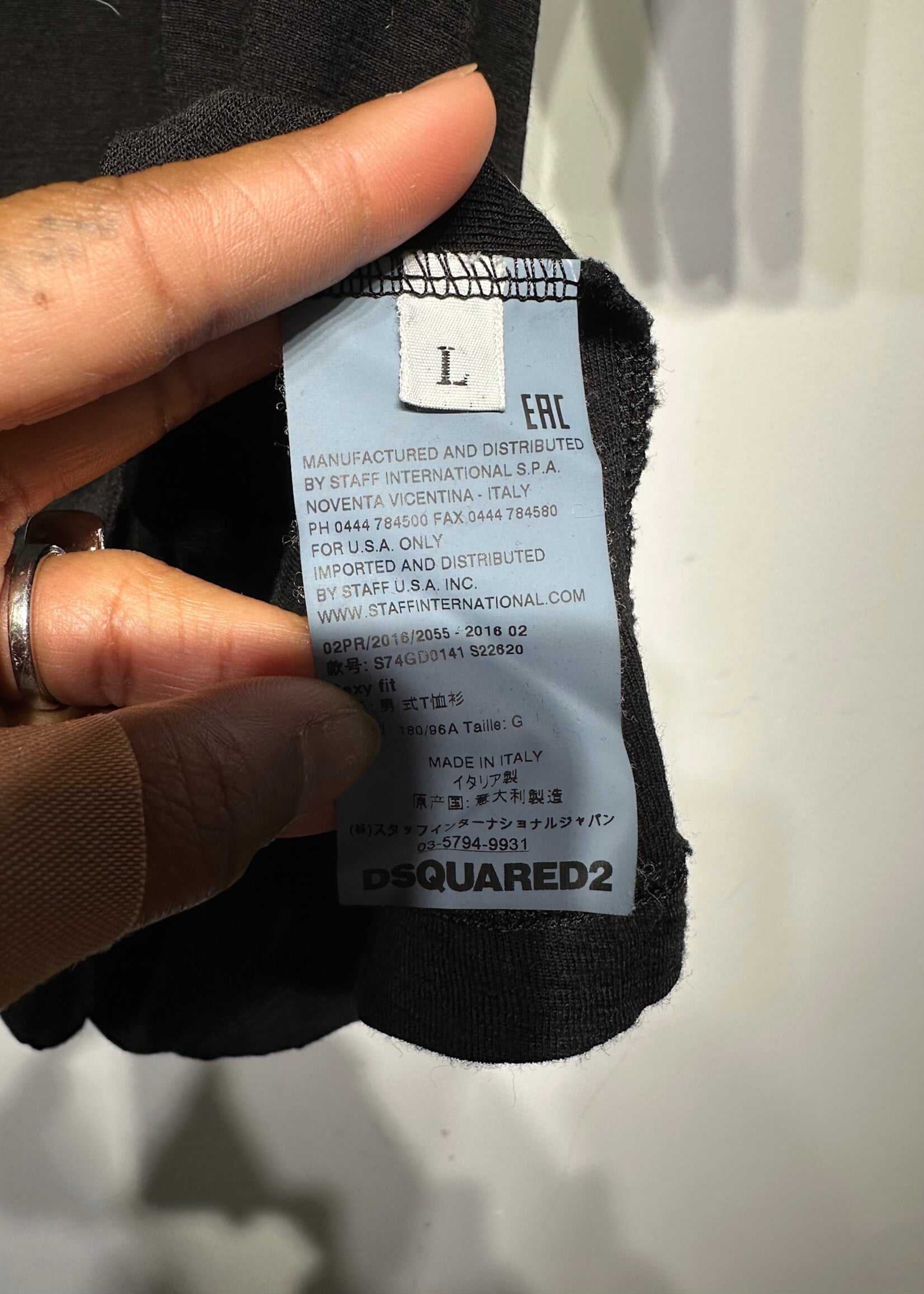 DSquared2 Sheer Henley Long Tee Fem L