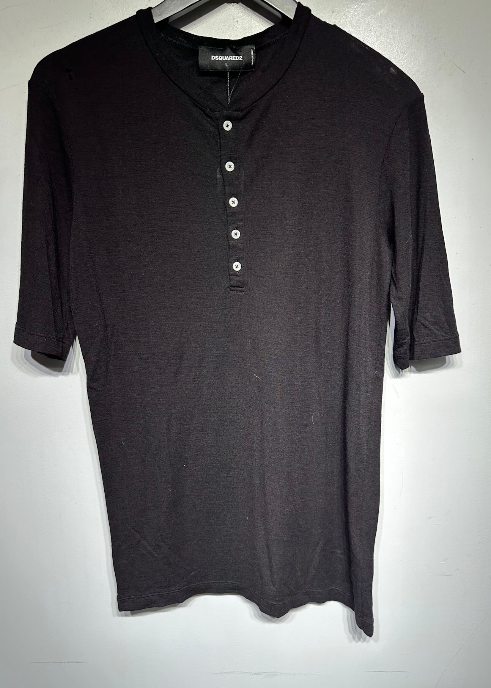 DSquared2 Sheer Henley Long Tee Fem L