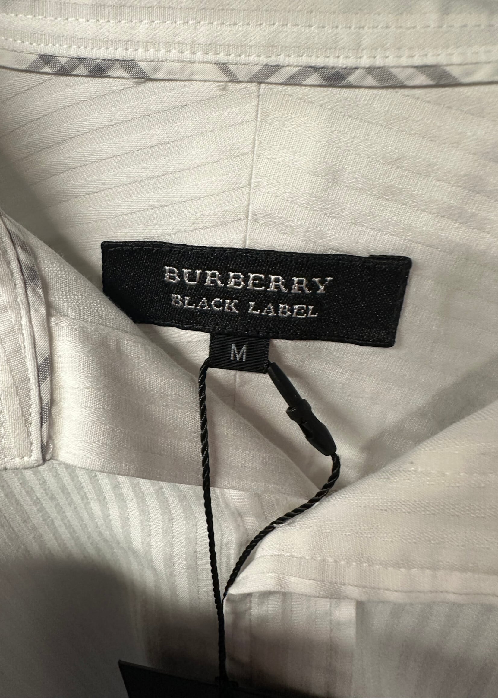 Burberry Black Label White Striped B/U Shirt M