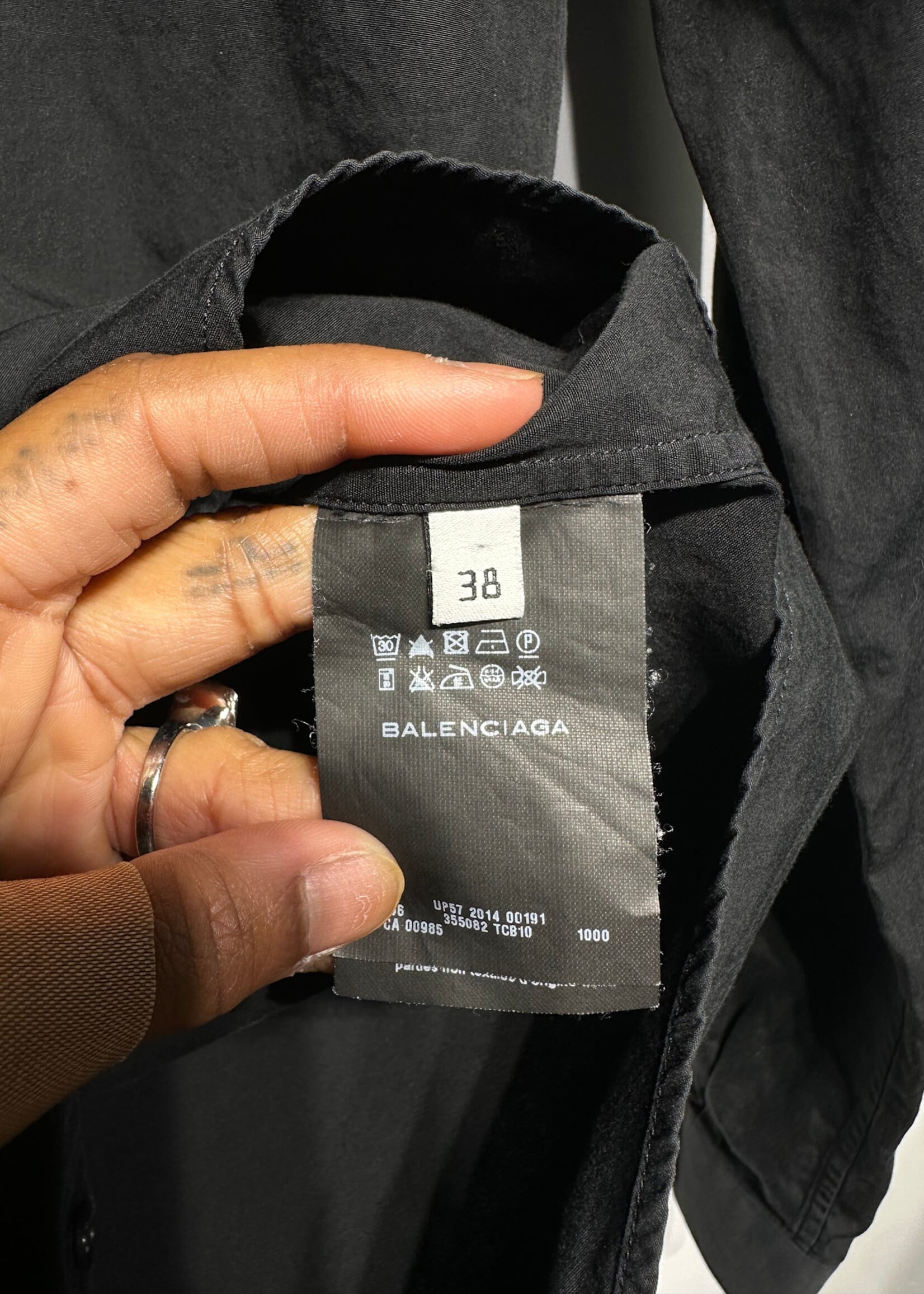 Balenciaga Black B/U L/S Shirt M