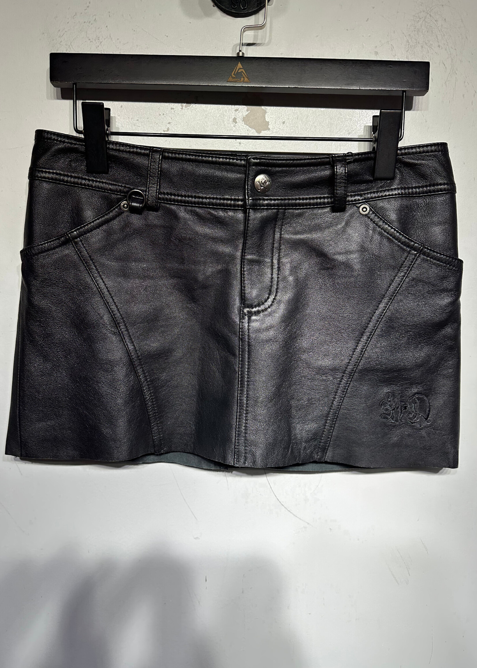 Harley Leather Embroidered Skirt 27