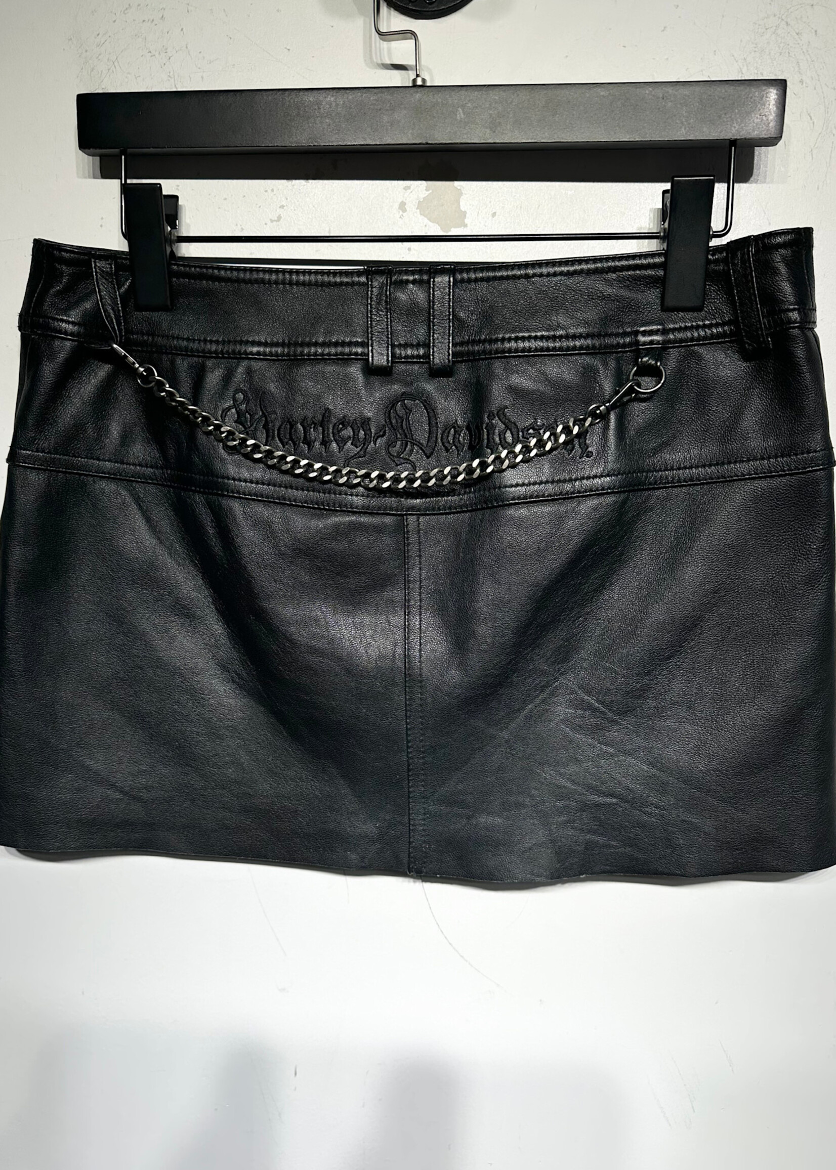 Harley Leather Embroidered Skirt 27