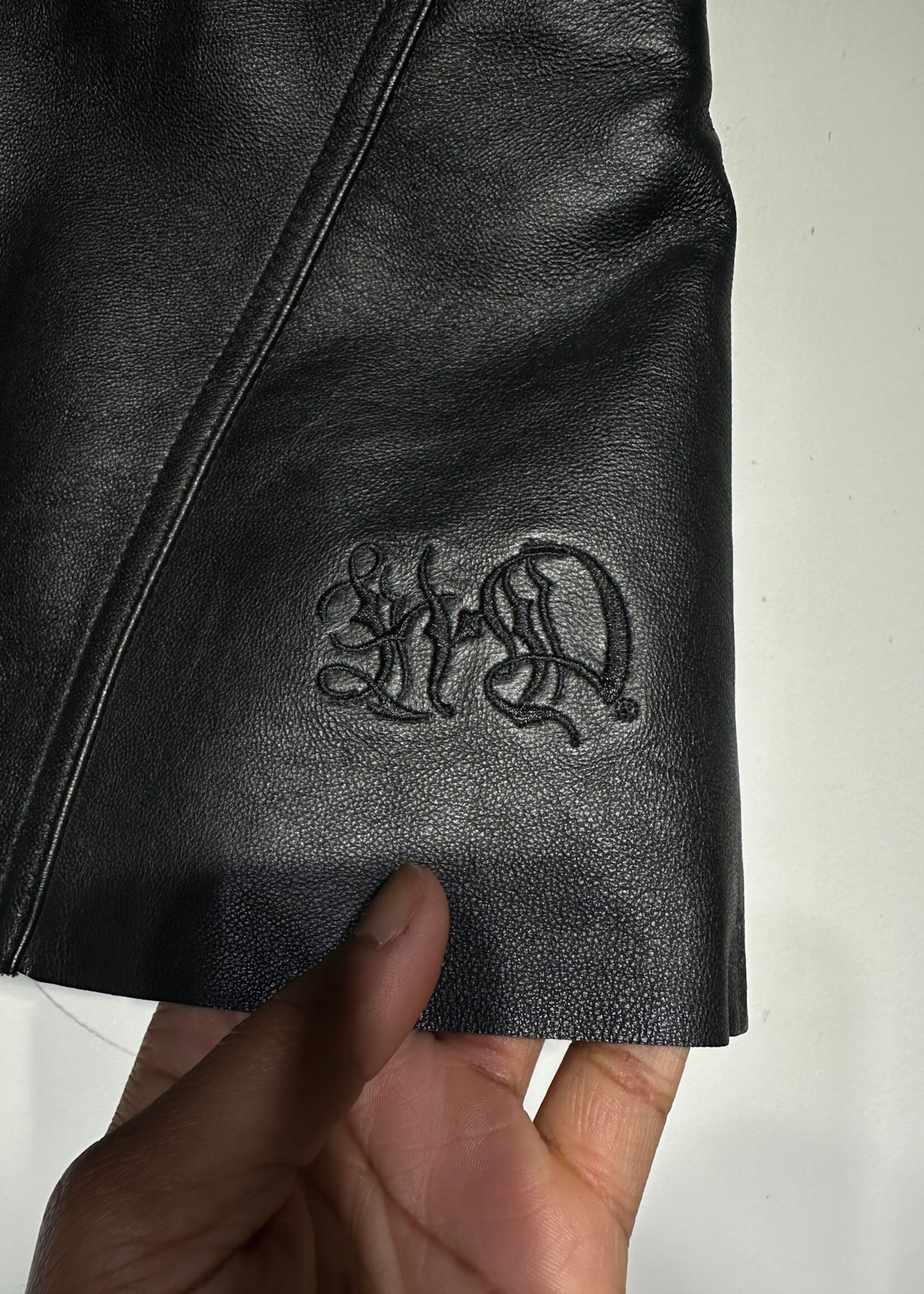 Harley Leather Embroidered Skirt 27