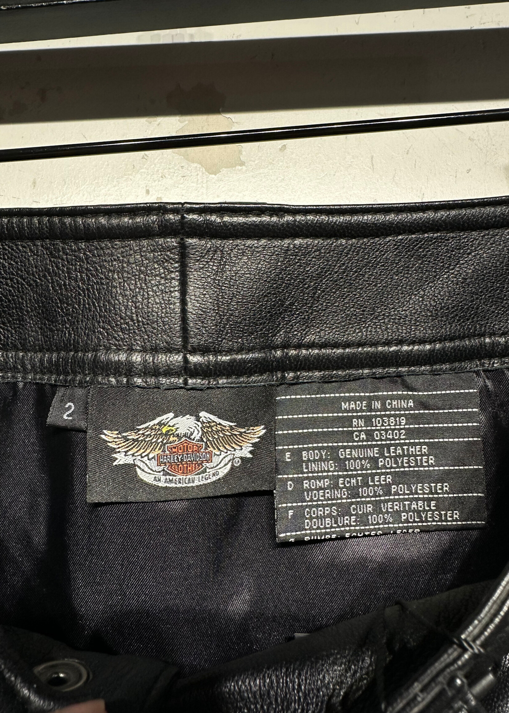 Harley Leather Embroidered Skirt 27