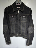 Ecko Red Charcoal Wash Zip Up Trucker Jacket Fem L