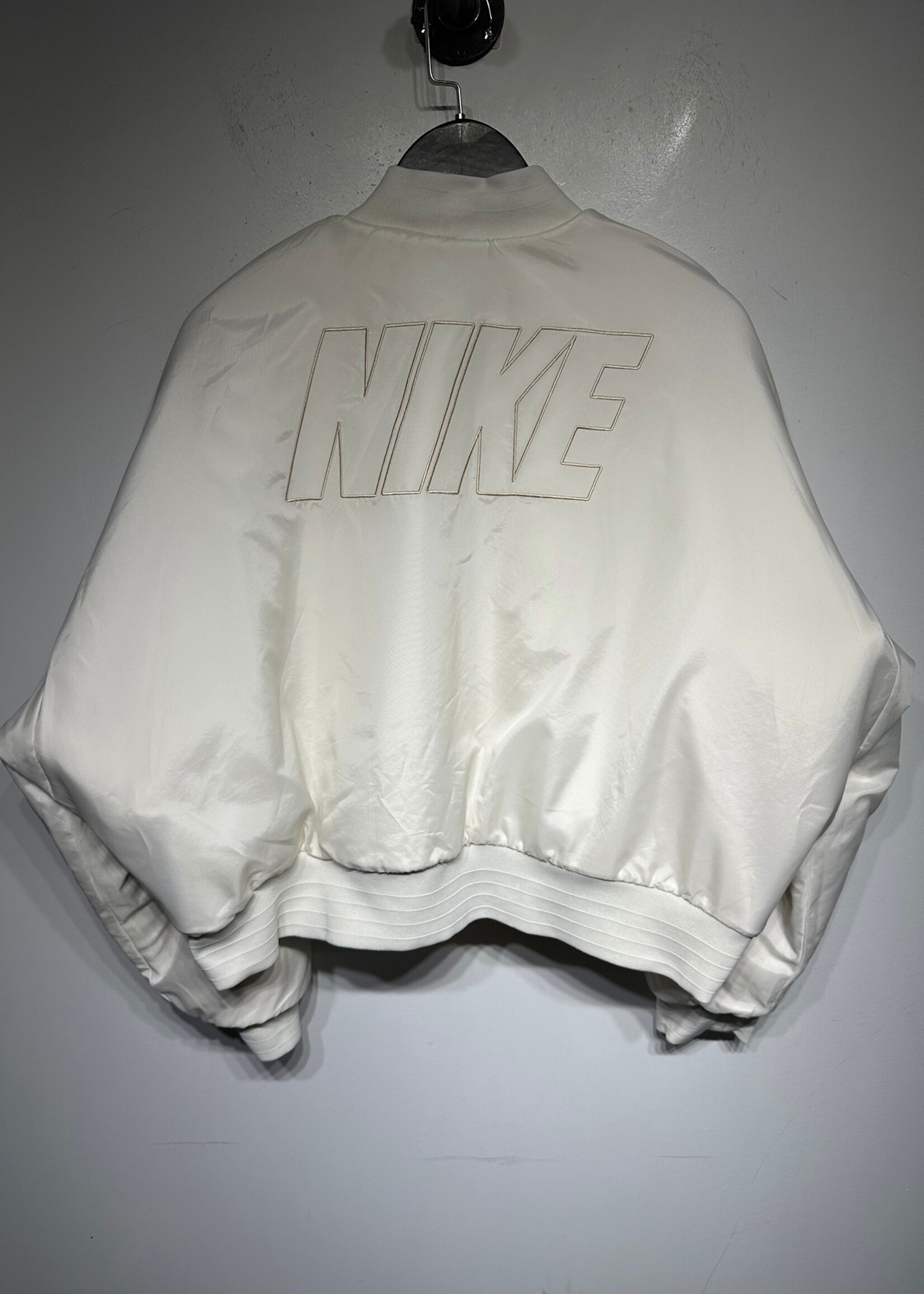 Nike Reversible White Bomber Jacket Fem Large