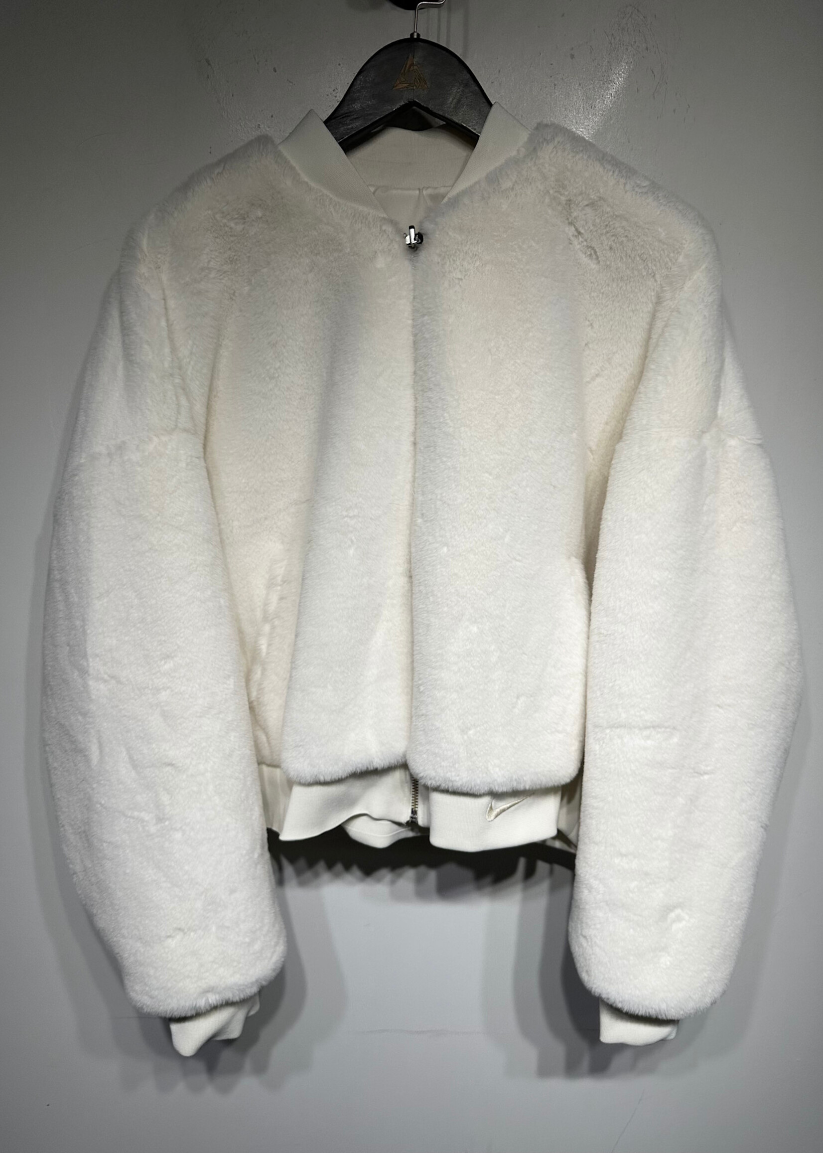 Nike Reversible White Bomber Jacket Fem Large